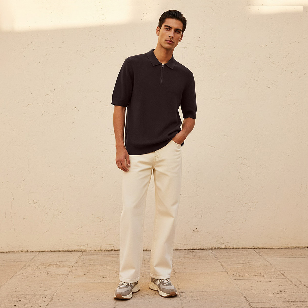 Men Short Sleeves Textured Polo T-shirt-men-clothing-tshirtsandpolos-polos-image-3