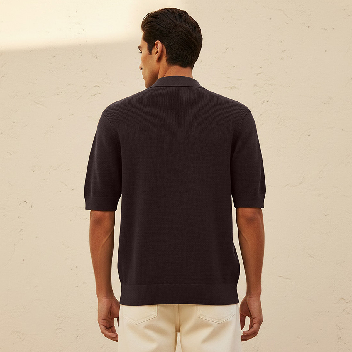 Men Short Sleeves Textured Polo T-shirt-men-clothing-tshirtsandpolos-polos-image-4