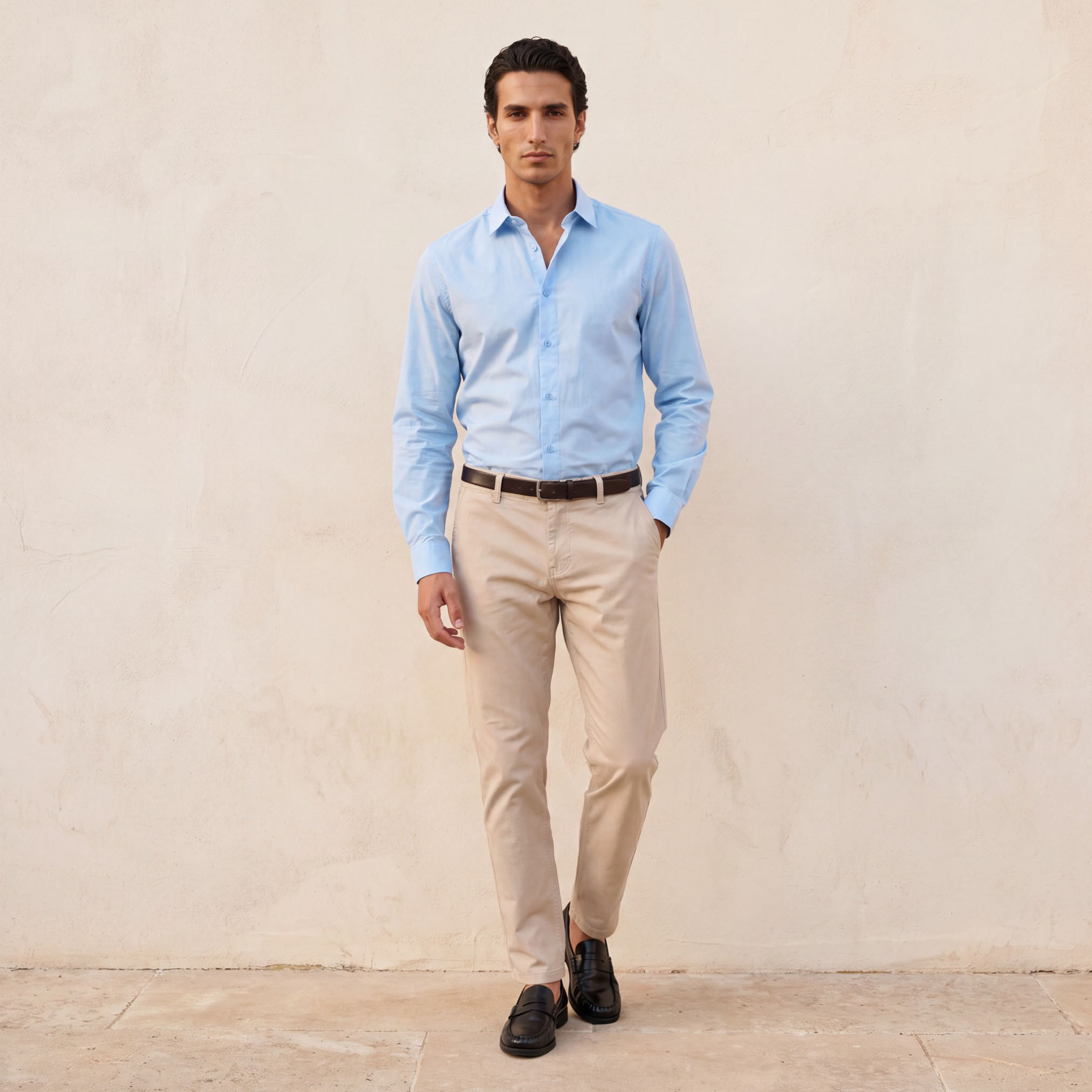 قميص بقصّة عادية وأكمام طويلة من سبلاش سمارت-men-clothing-shirts-image-3