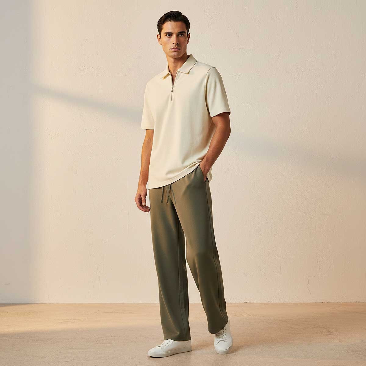 تيشيرت بولو بارز الملمس بأكمام قصيرة من سبلاش سمارت-men-clothing-tshirtsandpolos-polos-image-3