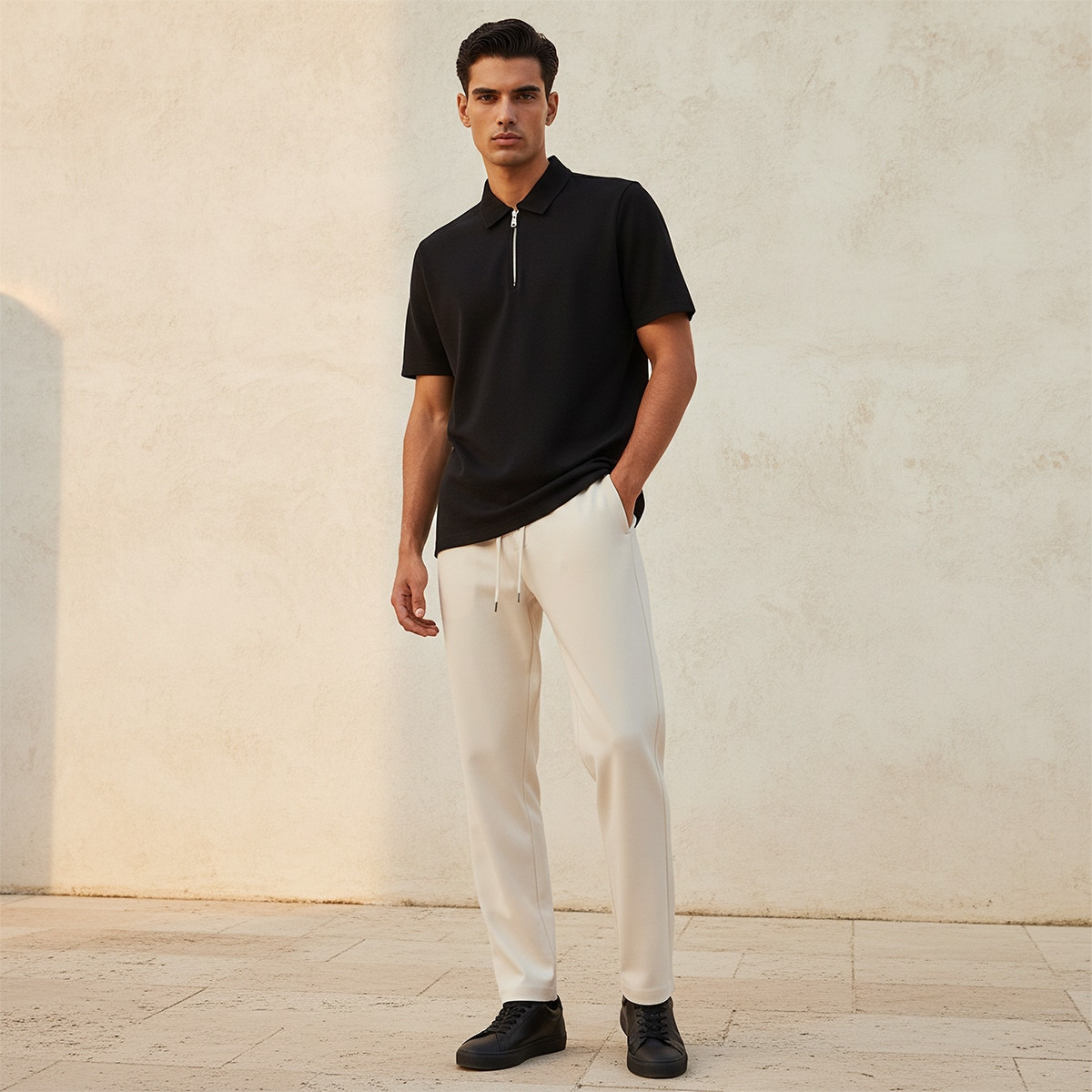 Splash Smart Short Sleeves Textured Polo T-shirt-men-clothing-tshirtsandpolos-polos-image-3