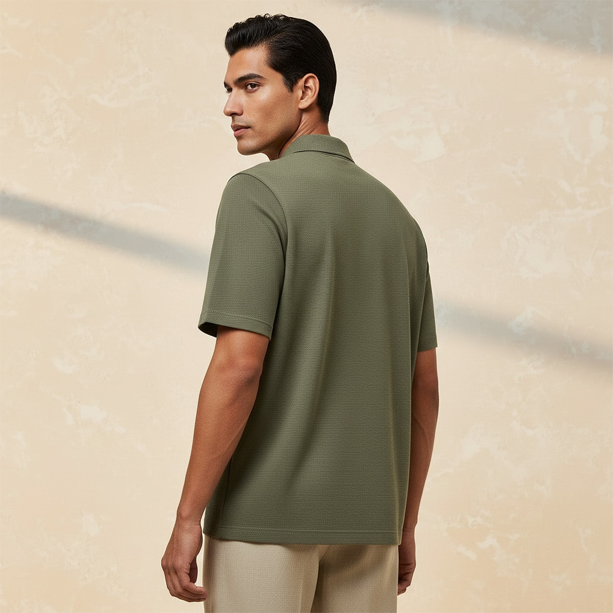 Splash Smart Short Sleeves Textured Polo T-shirt-men-clothing-tshirtsandpolos-polos-image-4