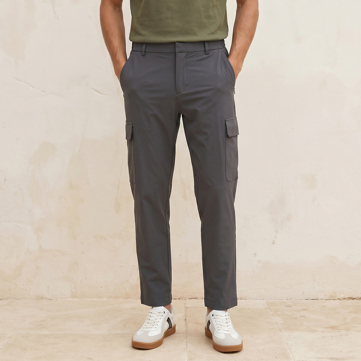 Splash Smart Regular Fit Cargo Performance Trousers-men-clothing-bottoms-trousersandchinos-trousers-image-1
