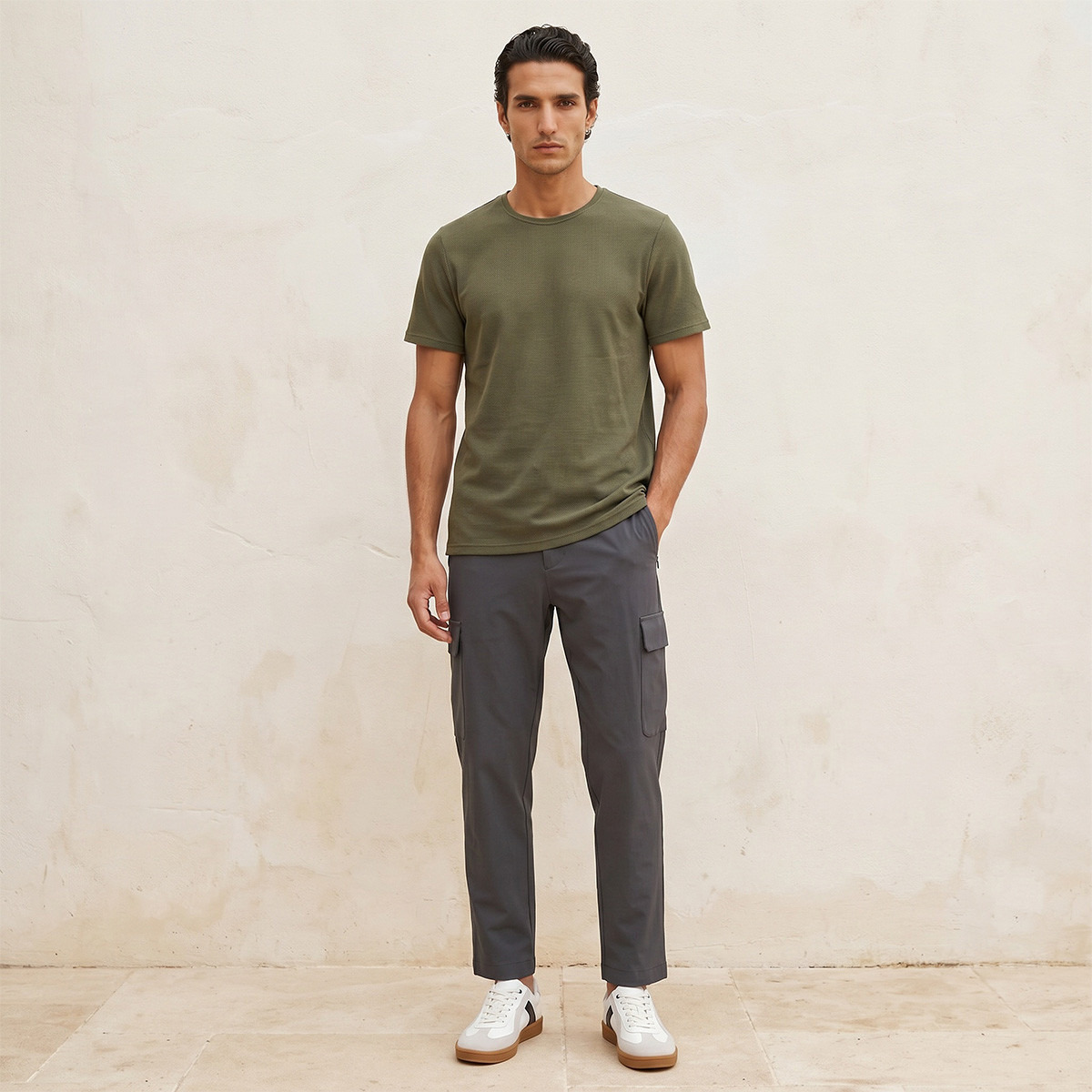 Splash Smart Regular Fit Cargo Performance Trousers-men-clothing-bottoms-trousersandchinos-trousers-image-3