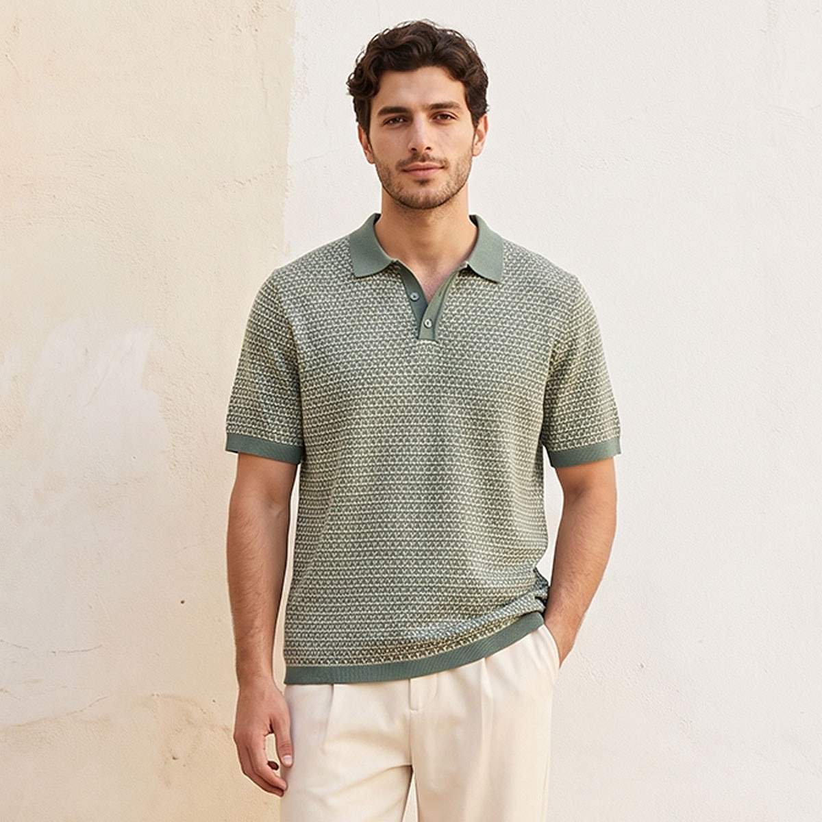 تيشيرت بولو مخطط بأكمام قصيرة من سبلاش سمارت-men-clothing-tshirtsandpolos-polos-image-1