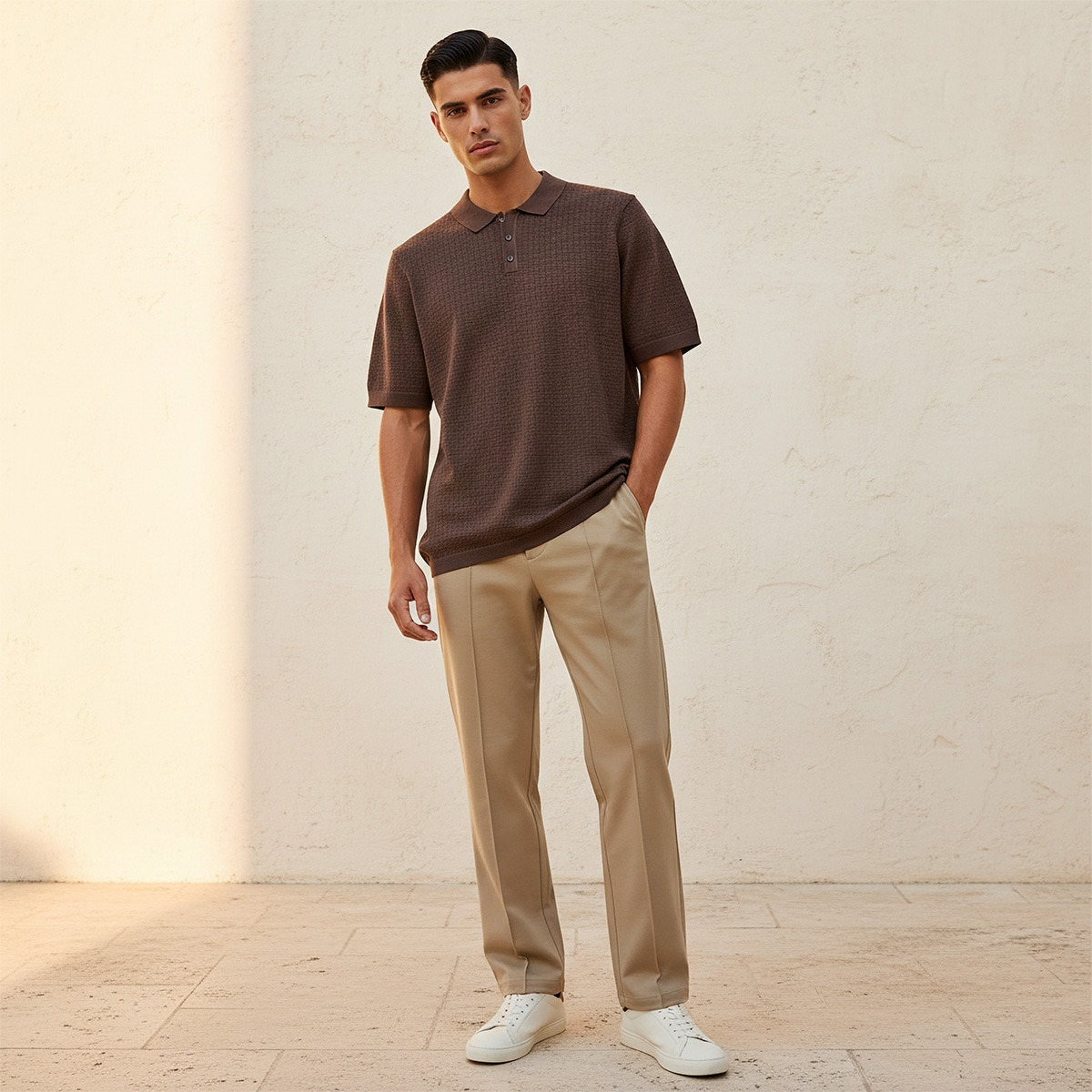 تيشيرت بولو مخطط بأكمام قصيرة من سبلاش سمارت-men-clothing-tshirtsandpolos-polos-image-3