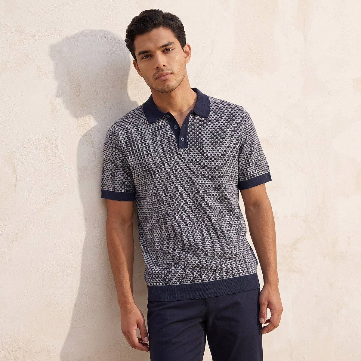 Splash Smart Short Sleeves Jacquard Polo T-shirt-men-clothing-tshirtsandpolos-polos-image-1