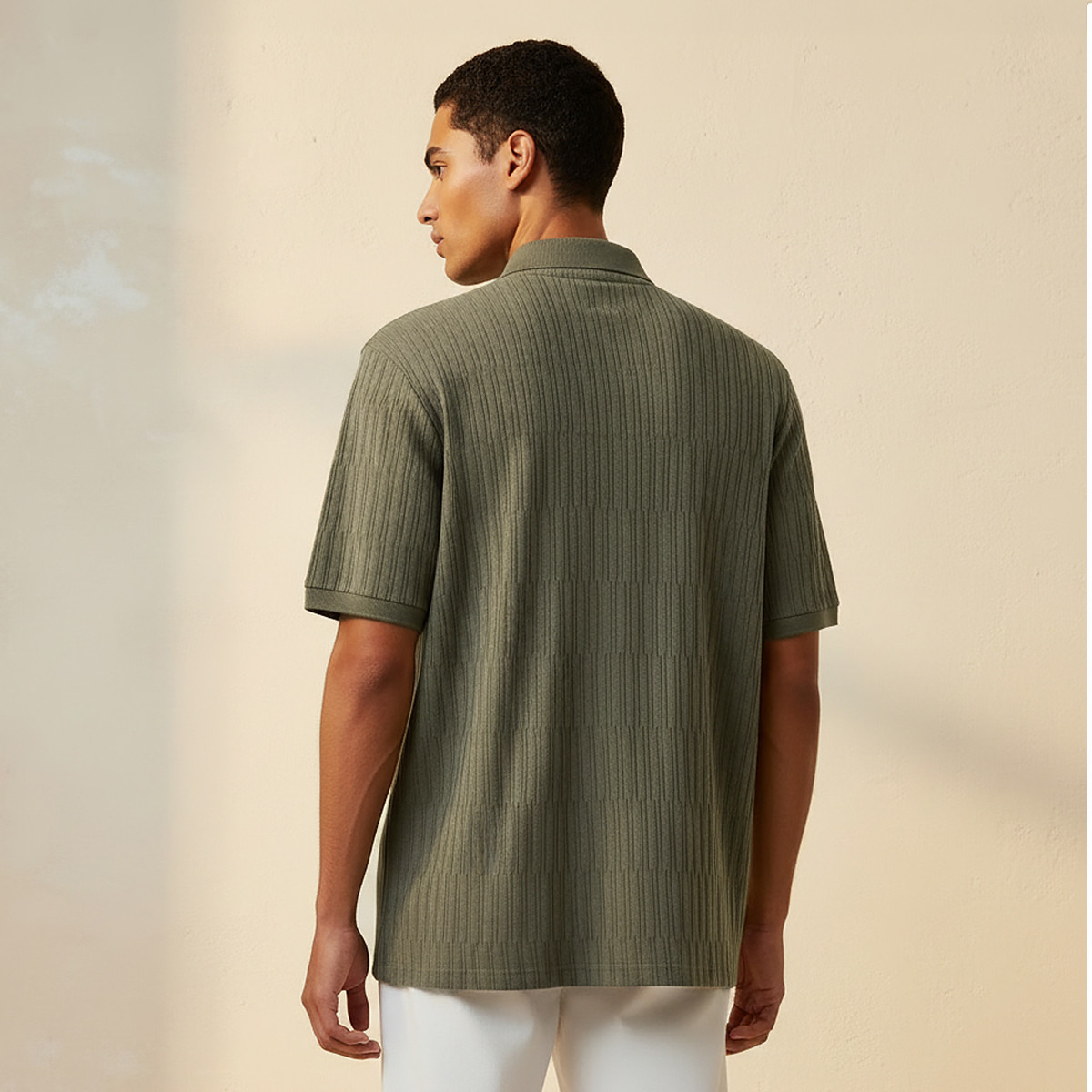 Men Short Sleeves Jacquard Polo T-shirt-men-clothing-tshirtsandpolos-polos-image-4