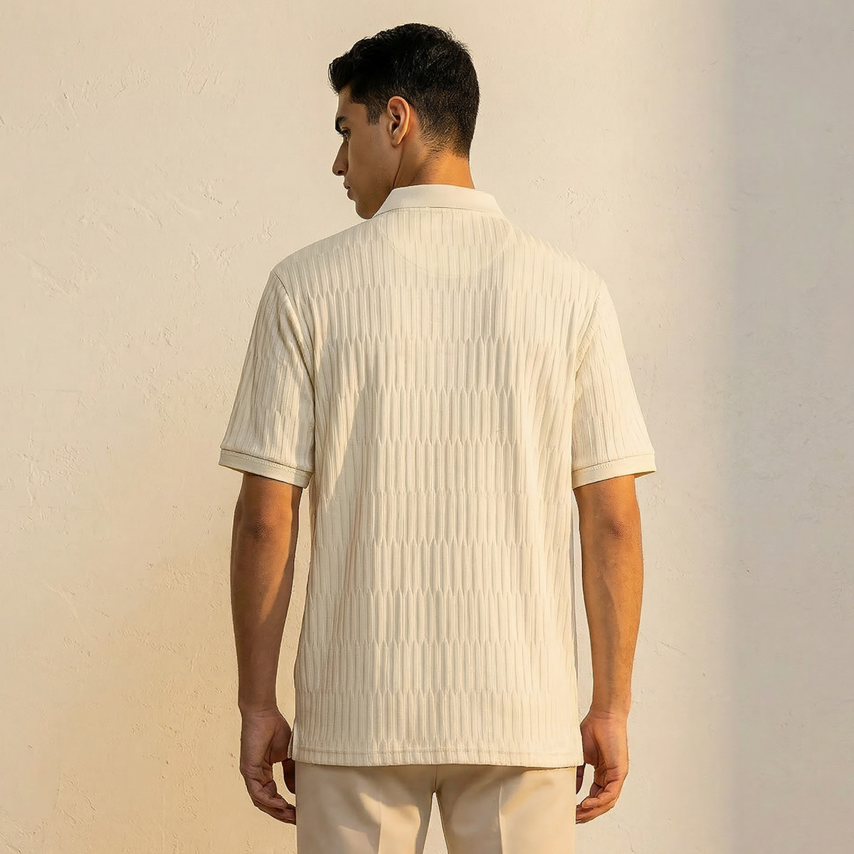 Men Short Sleeves Jacquard Polo T-shirt-men-clothing-tshirtsandpolos-polos-image-4