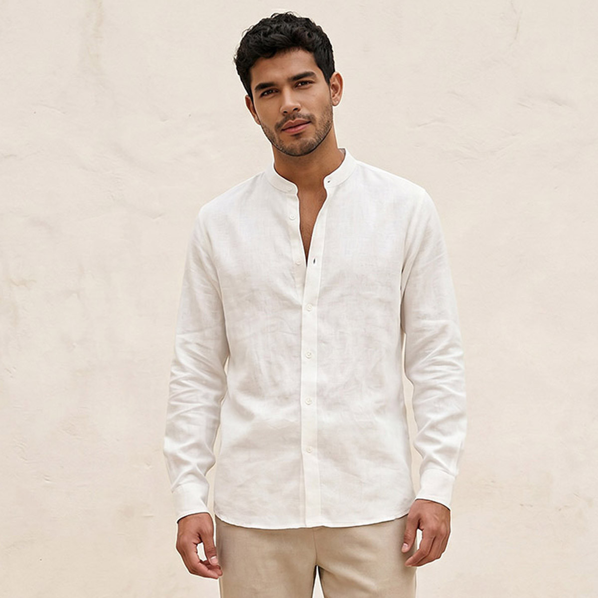 قميص مزيج كتان بقصة عادية من سبلاش سمارت-men-clothing-shirts-image-1
