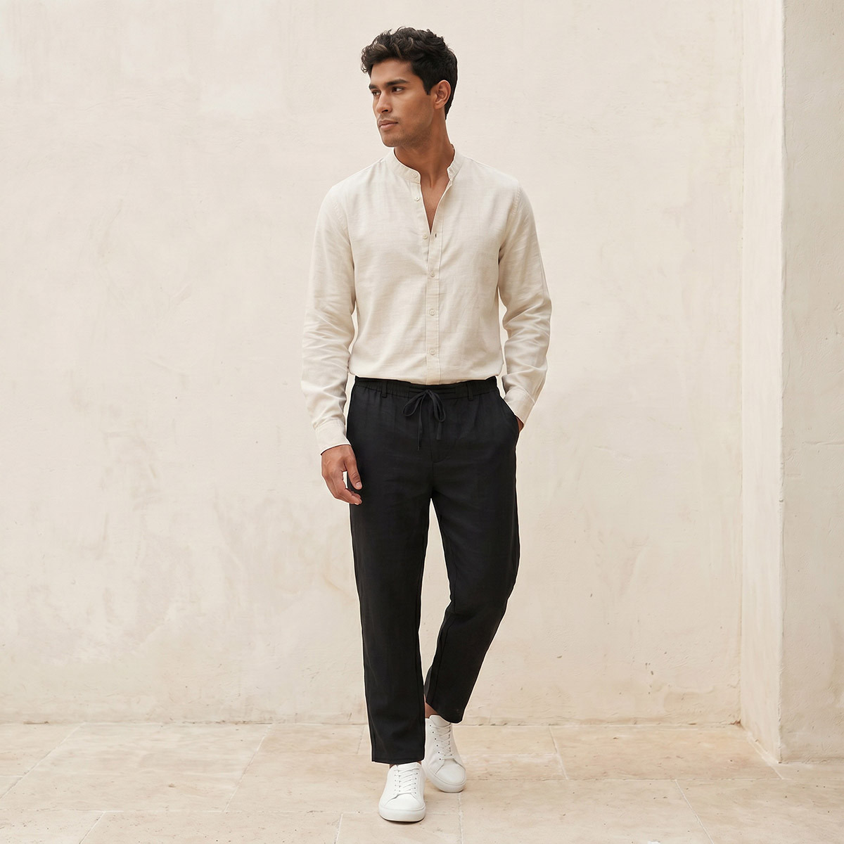 Splash Smart Regular Fit Linen Blend Shirt-men-clothing-shirts-image-3