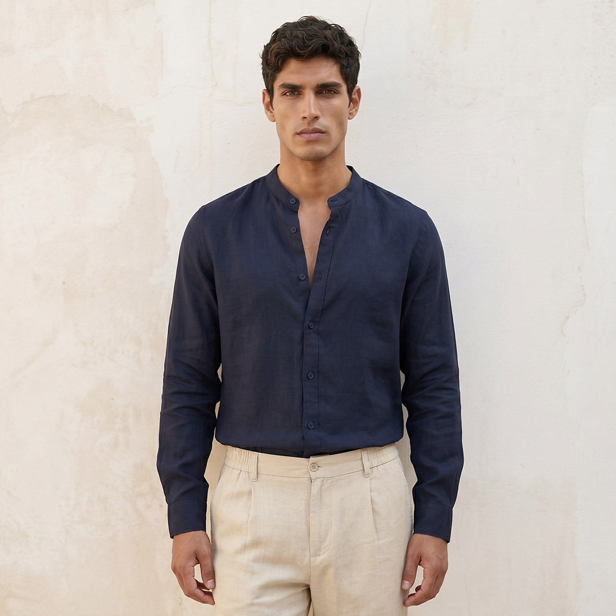 Splash Smart Regular Fit Linen Blend Shirt-men-clothing-shirts-image-1