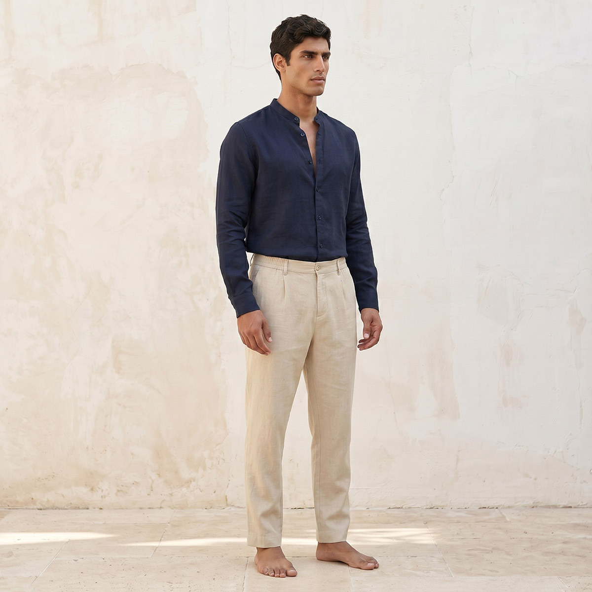 Splash Smart Regular Fit Linen Blend Shirt-men-clothing-shirts-image-3