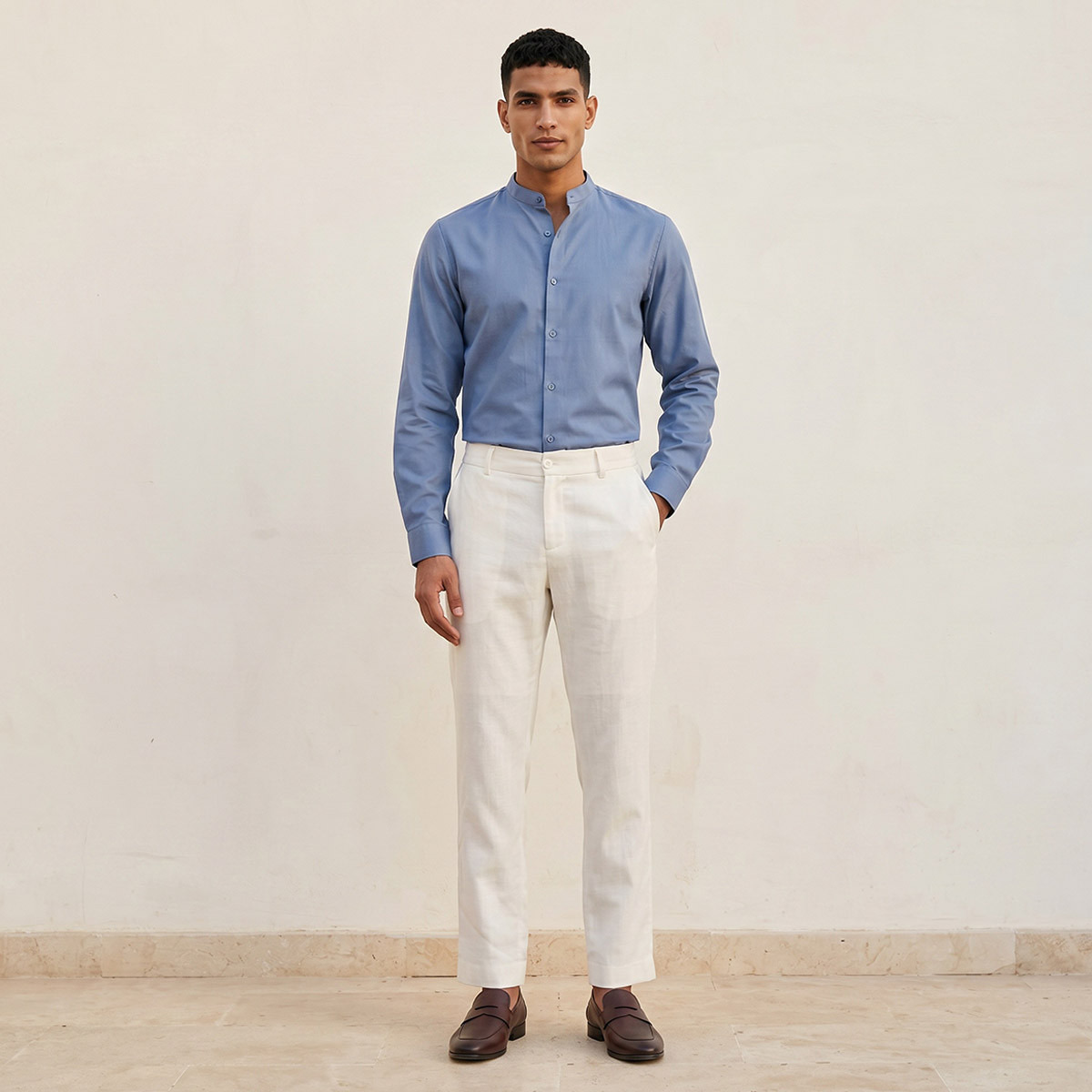 Splash Smart Regular Fit Linen Blend Trousers-men-clothing-bottoms-trousersandchinos-trousers-image-3