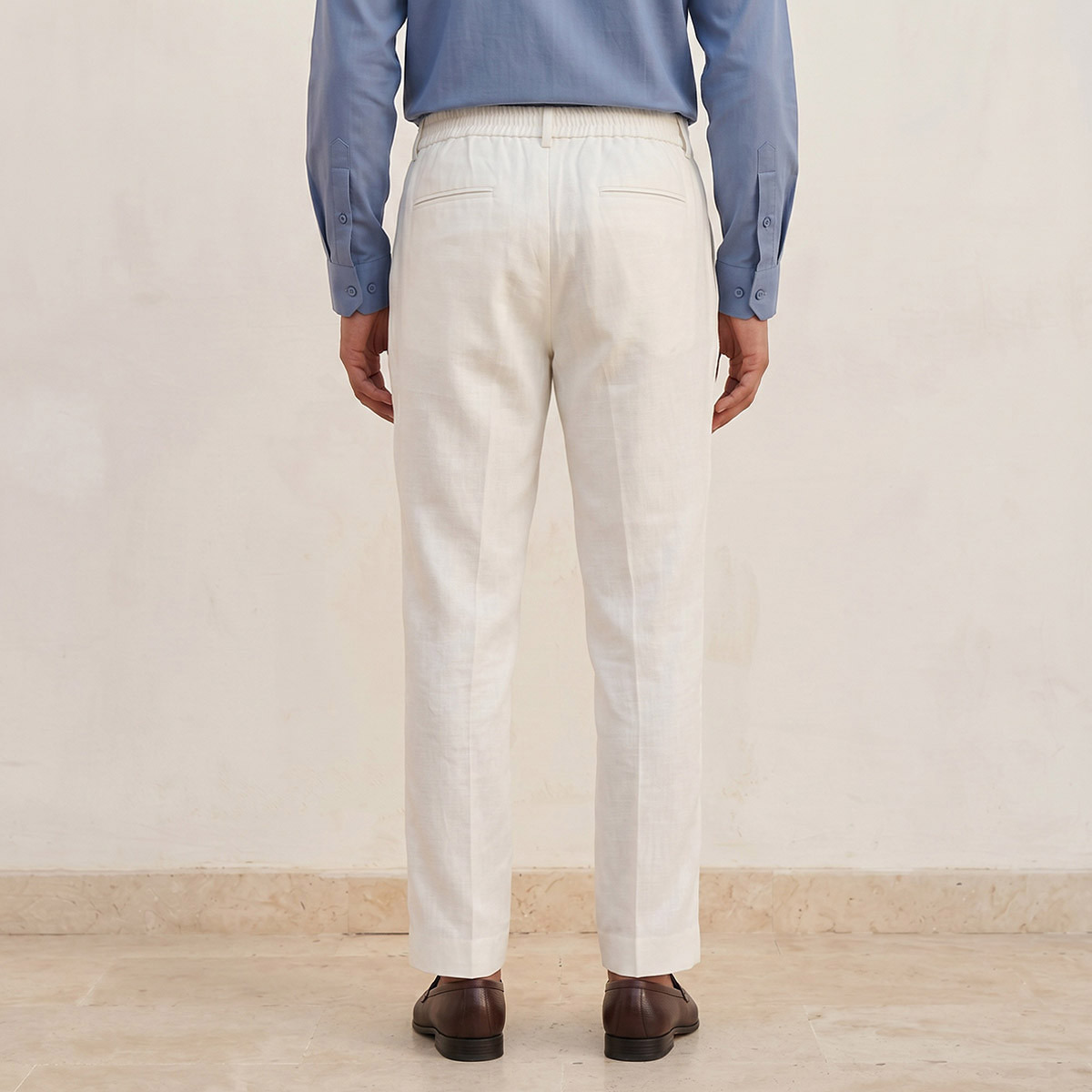 Splash Smart Regular Fit Linen Blend Trousers-men-clothing-bottoms-trousersandchinos-trousers-image-4