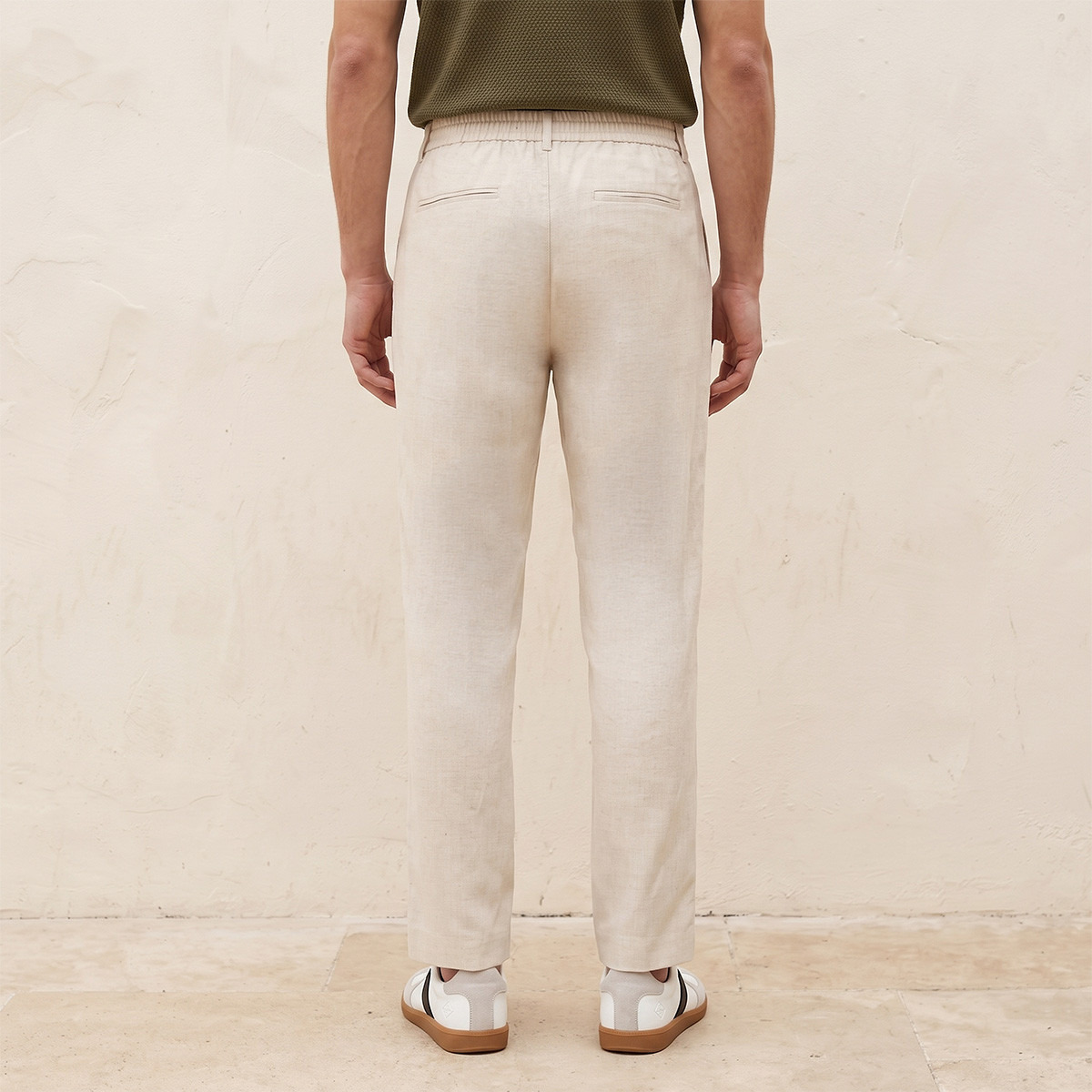 Splash Smart Regular Fit Linen Blend Trousers-men-clothing-bottoms-trousersandchinos-trousers-image-4
