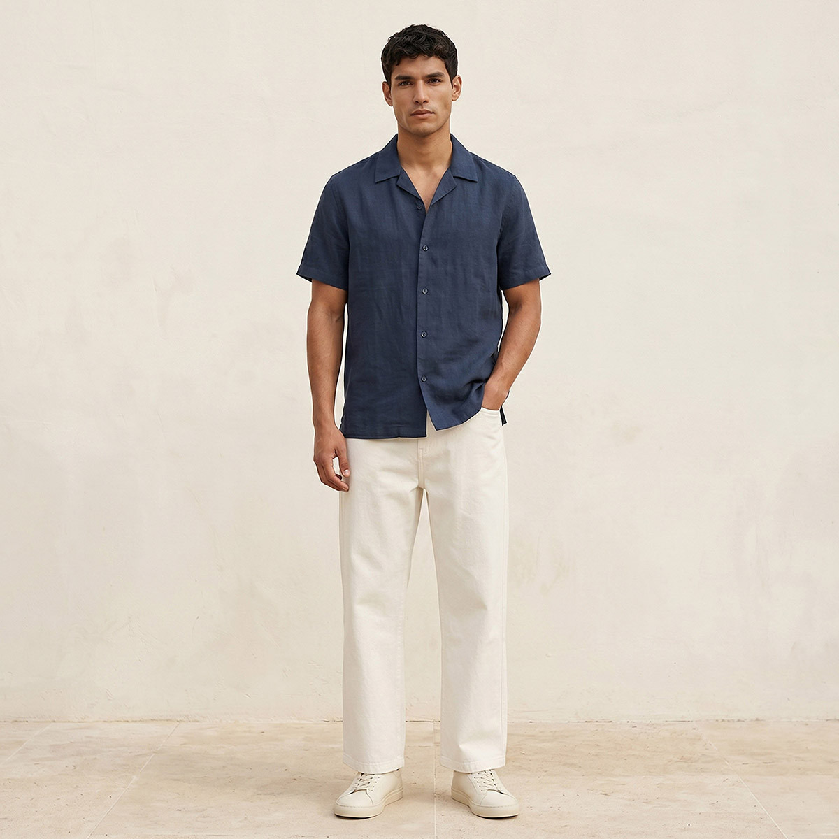 Splash Smart Regular Fit Collared Textured Short Sleeves Shirt-men-clothing-shirts-image-3
