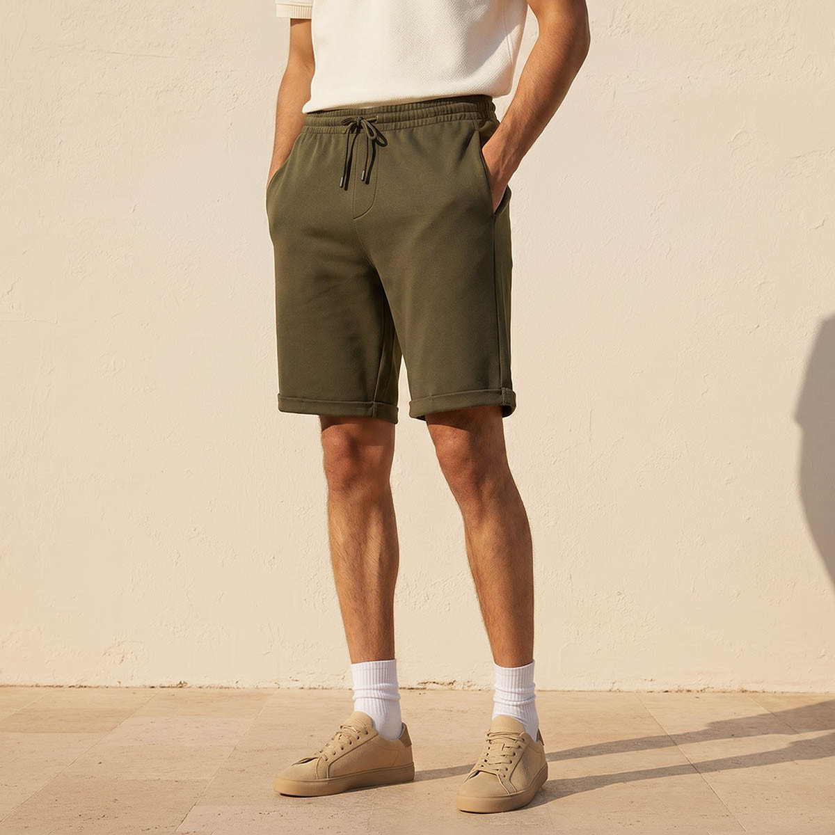 Men Regular Fit Shorts Pique-men-clothing-bottoms-shorts-image-1