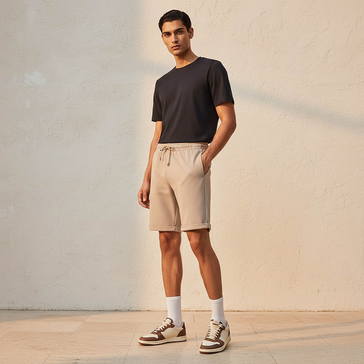 شورت رجالي بيكيه بقصة عادية-men-clothing-bottoms-shorts-image-3