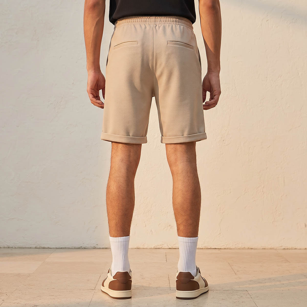 شورت رجالي بيكيه بقصة عادية-men-clothing-bottoms-shorts-image-4
