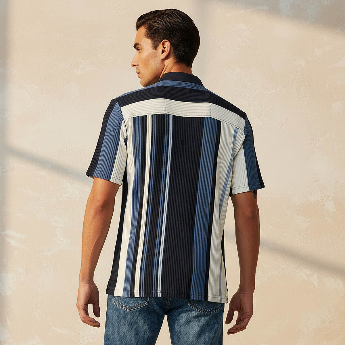 Men Short Sleeves Striped Polo T-shirt-men-clothing-tshirtsandpolos-polos-image-4