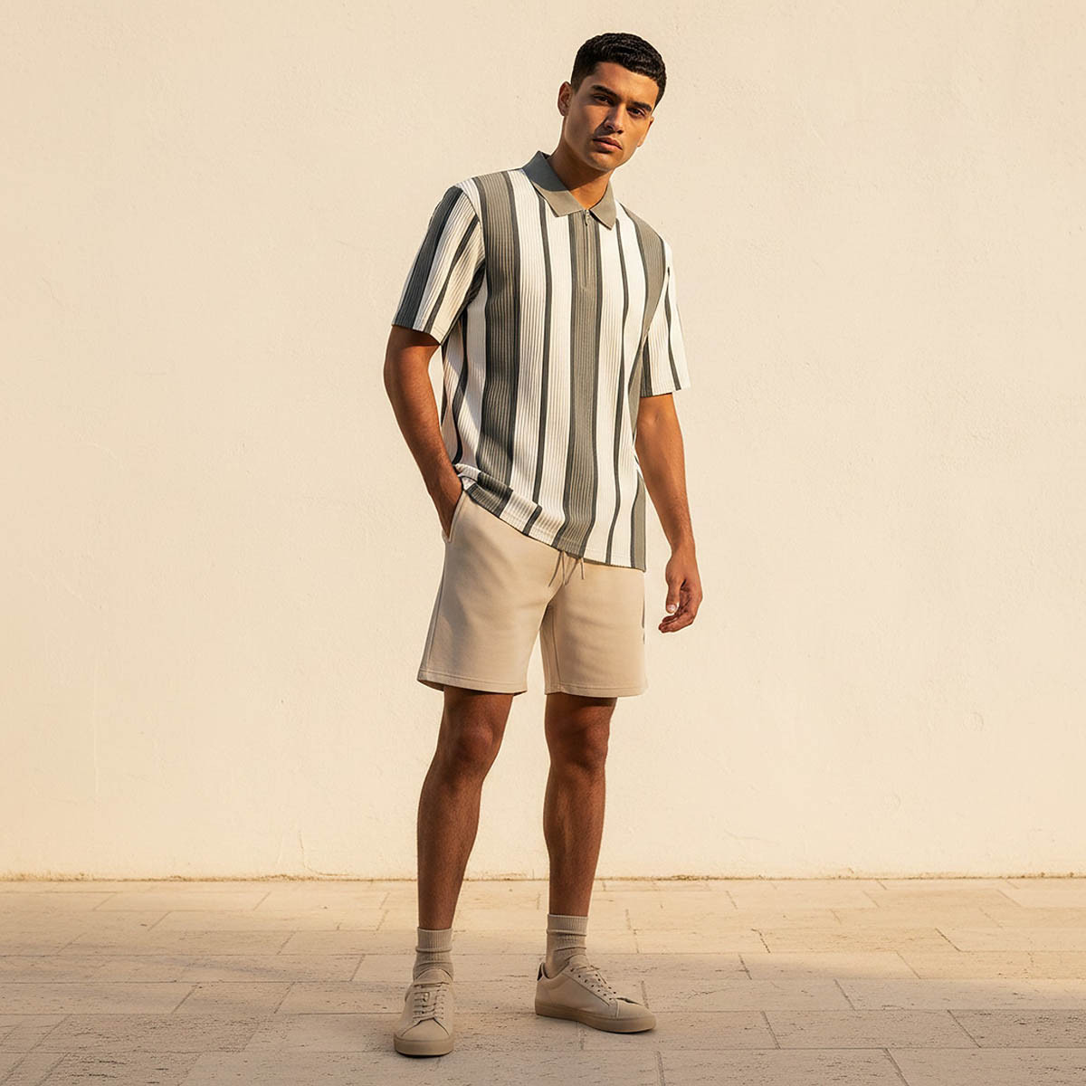 Men Short Sleeves Striped Polo T-shirt-men-clothing-tshirtsandpolos-polos-image-3