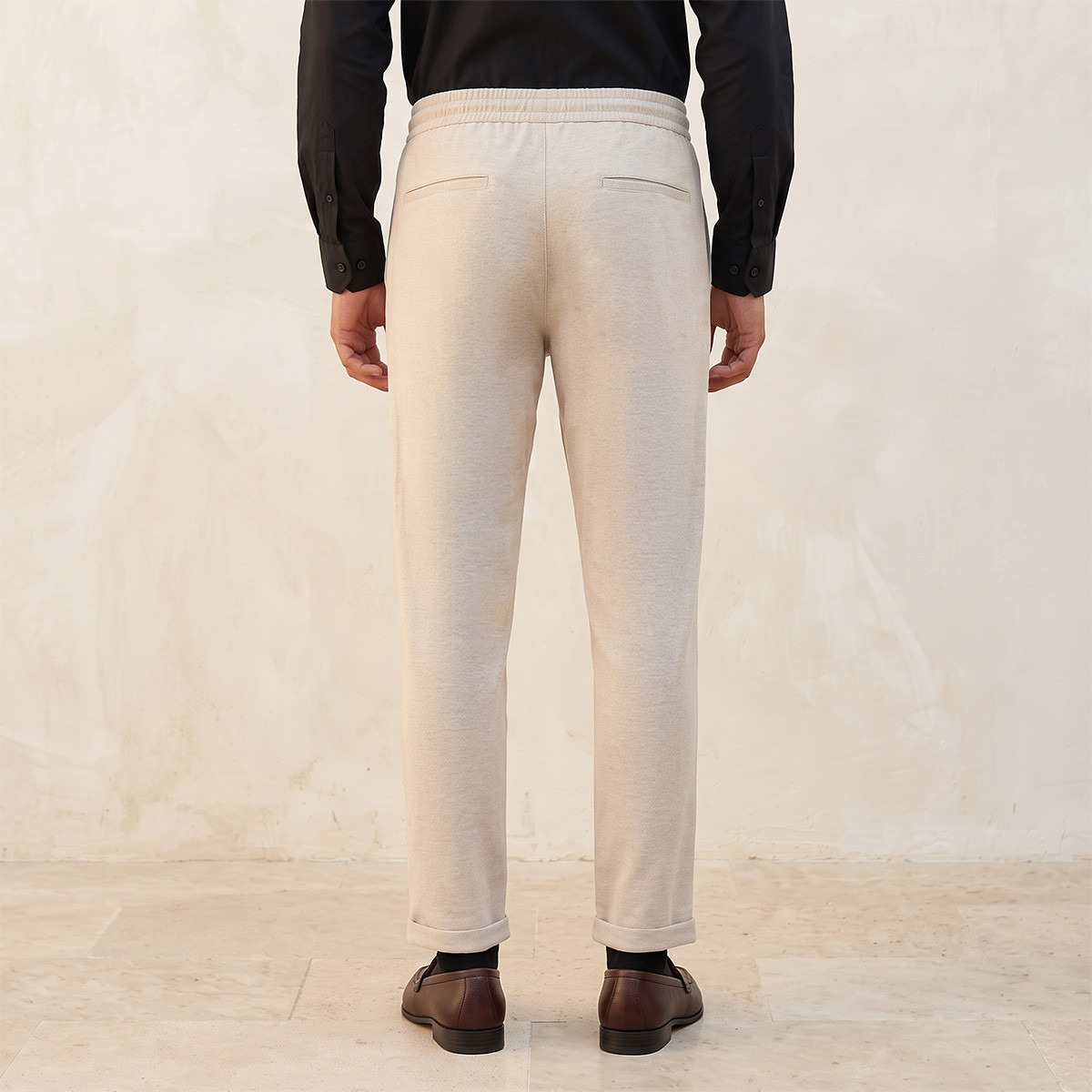 بنطلون بيكيه بقصة عادية من سبلاش سمارت-men-clothing-bottoms-trousersandchinos-trousers-image-4