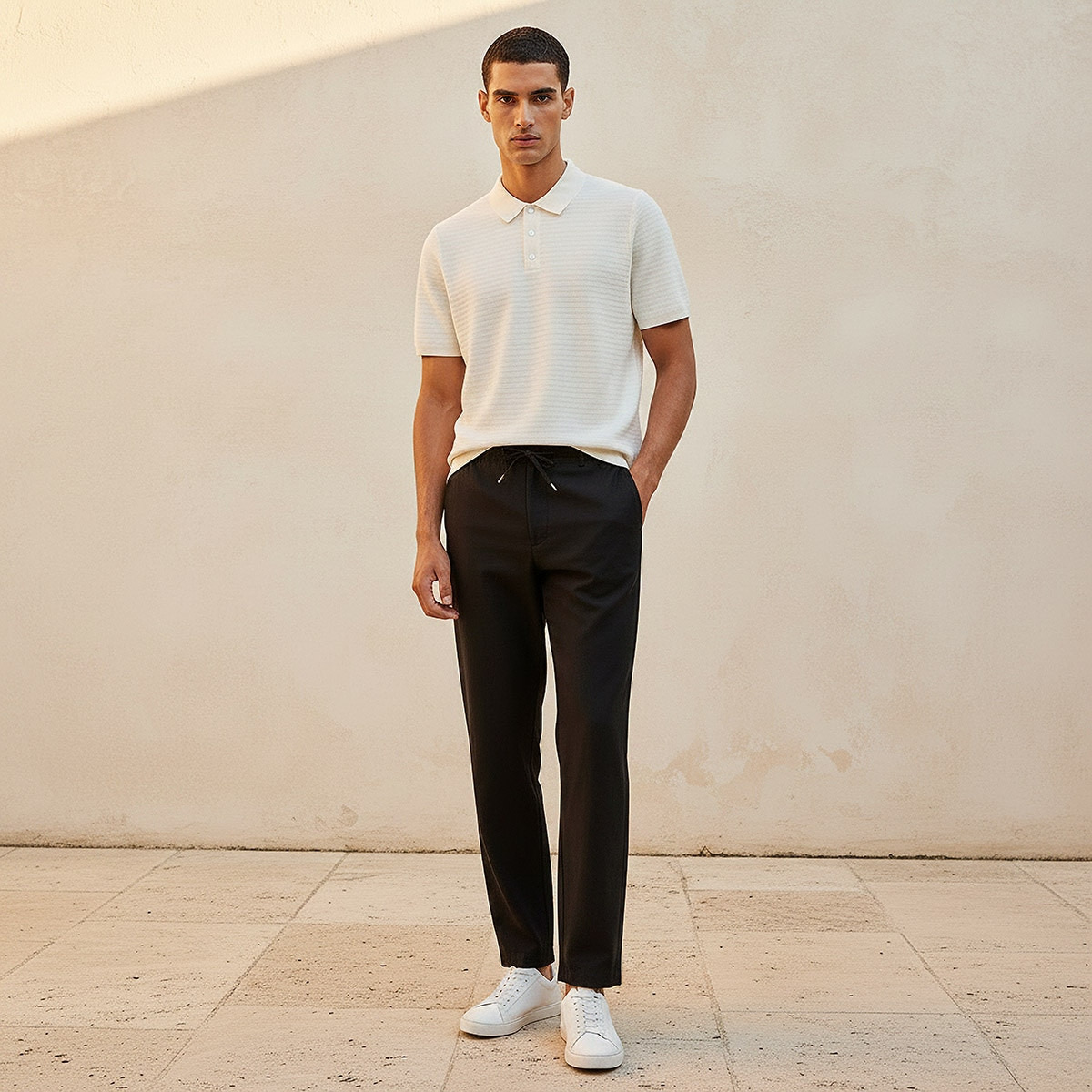 Splash Smart Short Sleeves Textured Polo T-shirt-men-clothing-tshirtsandpolos-polos-image-5