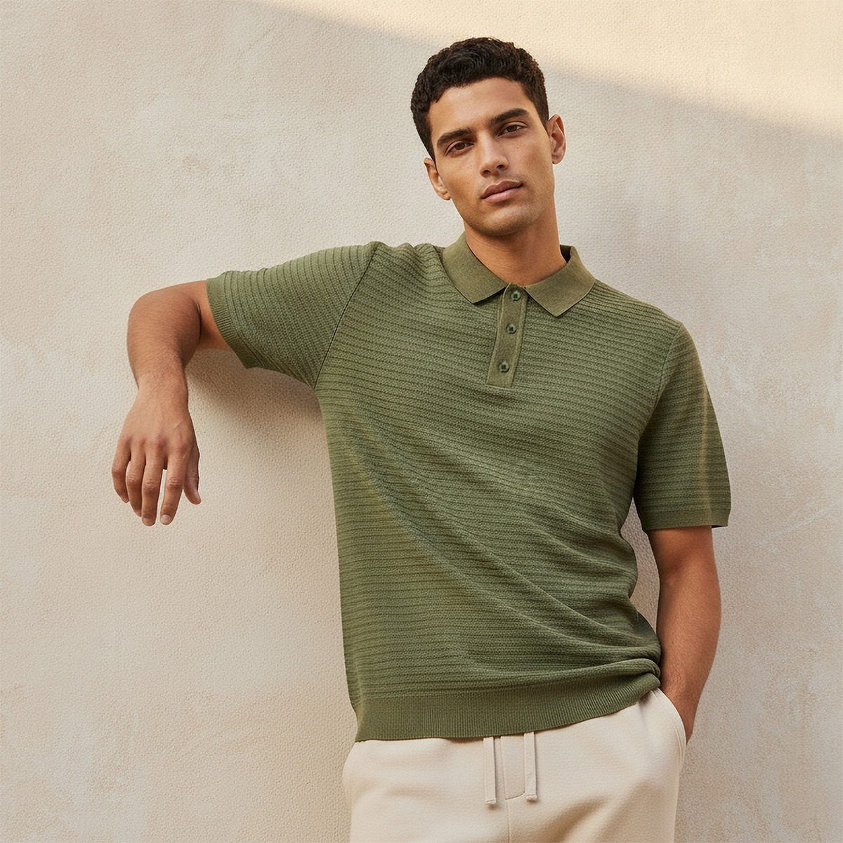 Splash Smart Short Sleeves Textured Polo T-shirt-men-clothing-tshirtsandpolos-polos-image-1