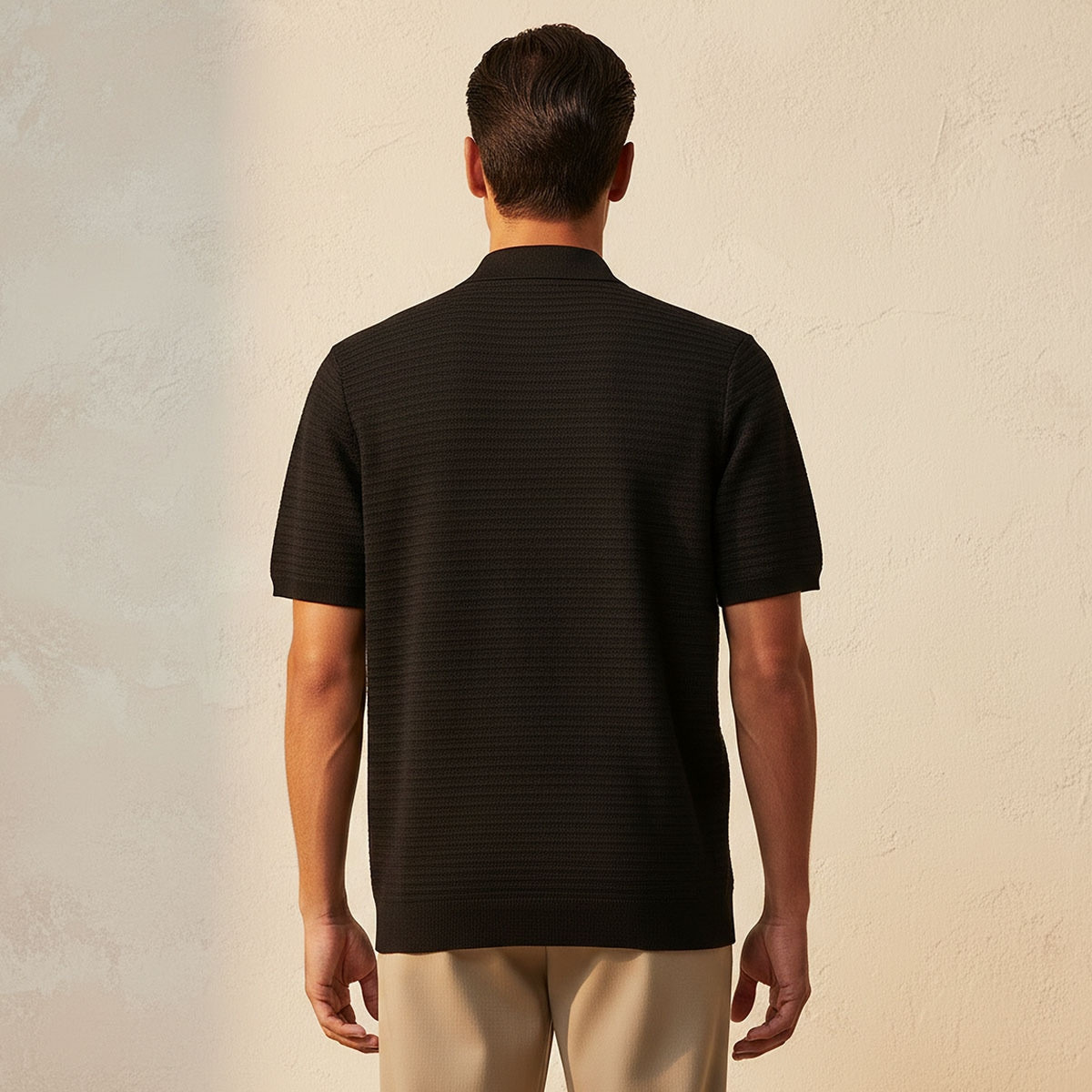 Splash Smart Short Sleeves Textured Polo T-shirt-men-clothing-tshirtsandpolos-polos-image-4