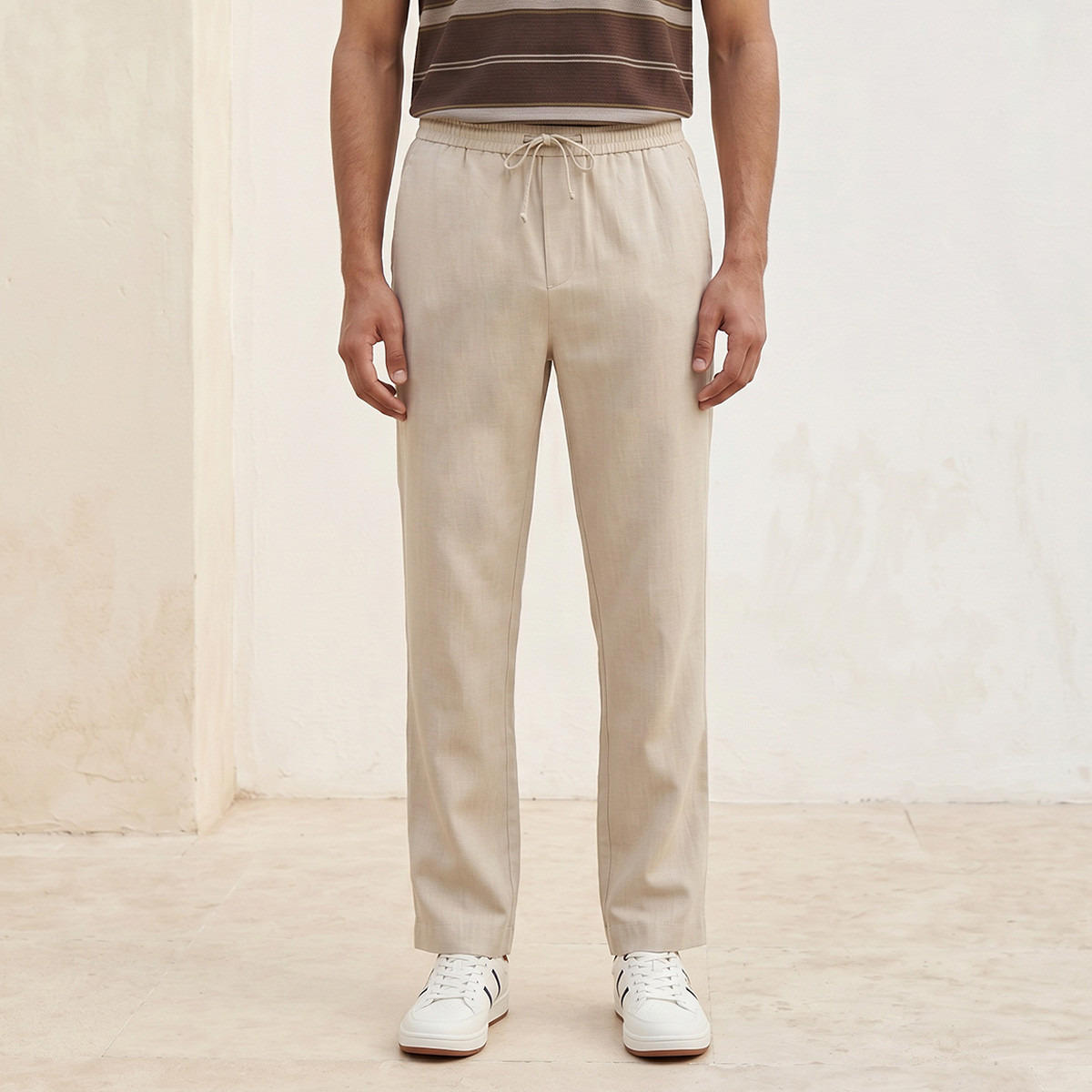 Splash Smart Regular Fit Twill Trousers-men-clothing-bottoms-trousersandchinos-trousers-image-1