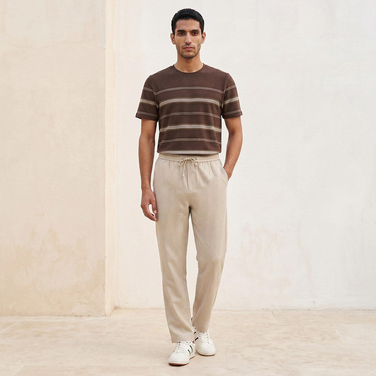 Splash Smart Regular Fit Twill Trousers-men-clothing-bottoms-trousersandchinos-trousers-image-3