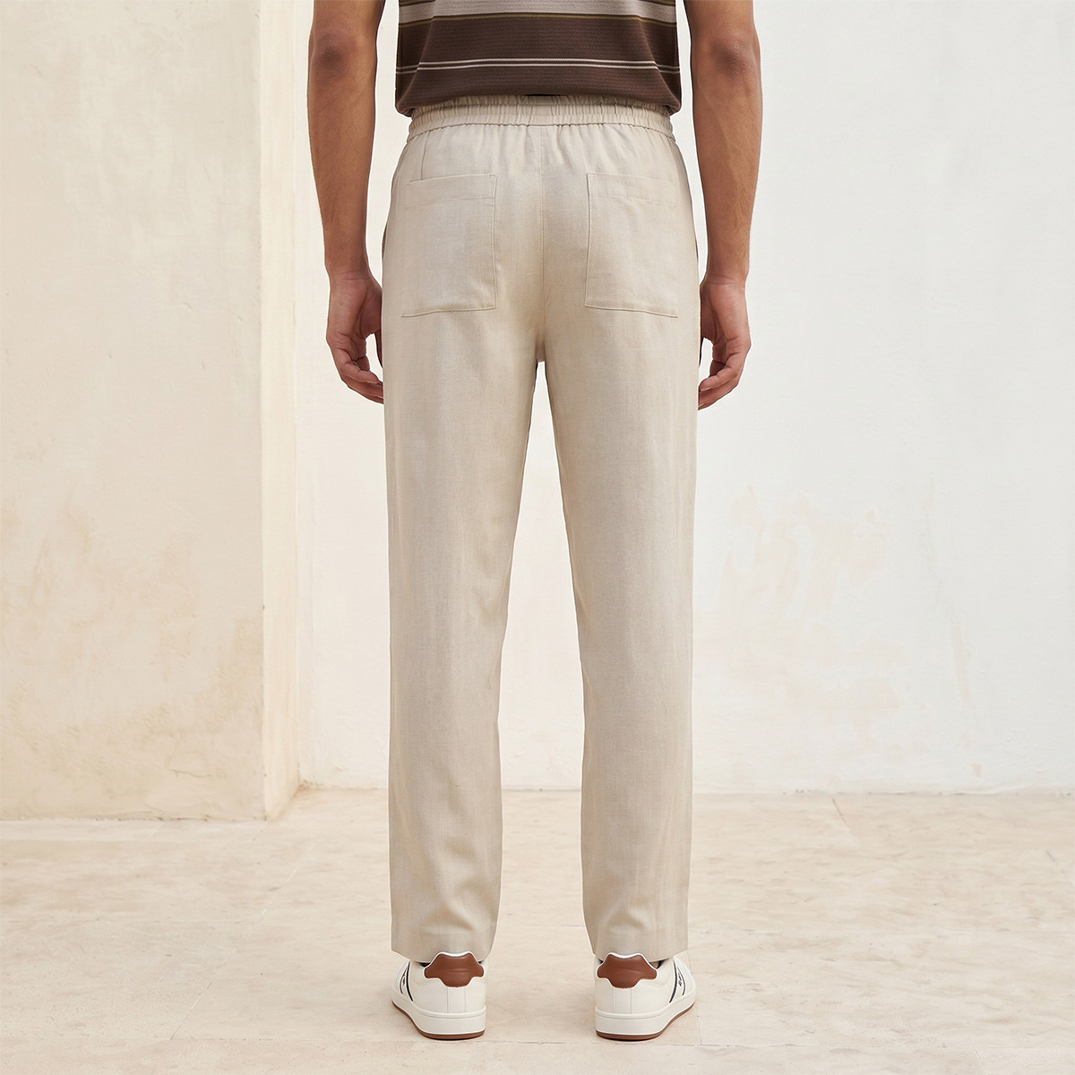 Splash Smart Regular Fit Twill Trousers-men-clothing-bottoms-trousersandchinos-trousers-image-4
