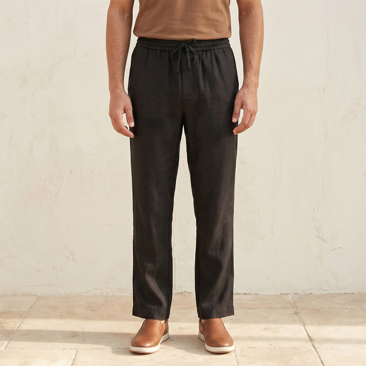 Splash Smart Regular Fit Twill Trousers-men-clothing-bottoms-trousersandchinos-trousers-image-1