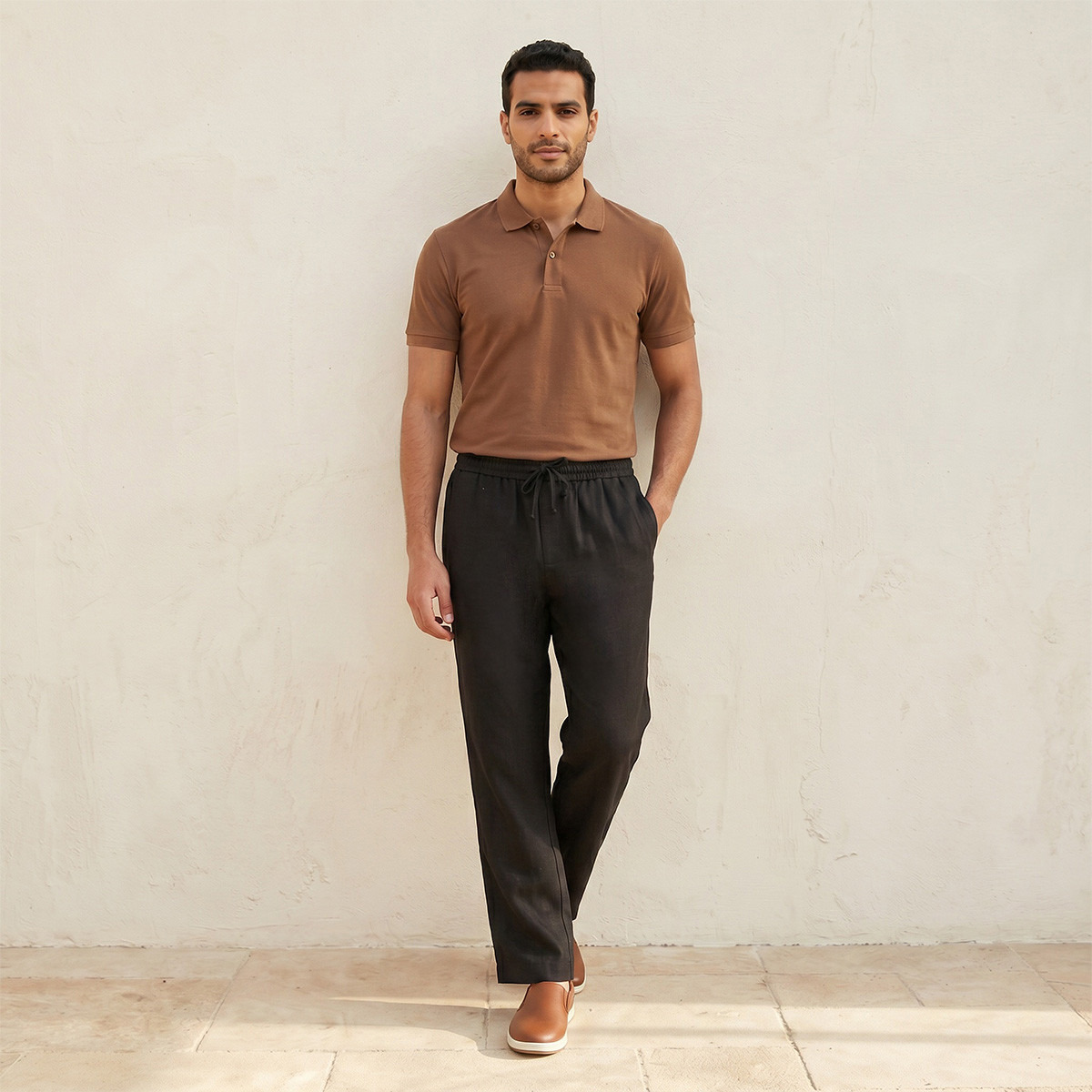 Splash Smart Regular Fit Twill Trousers-men-clothing-bottoms-trousersandchinos-trousers-image-3