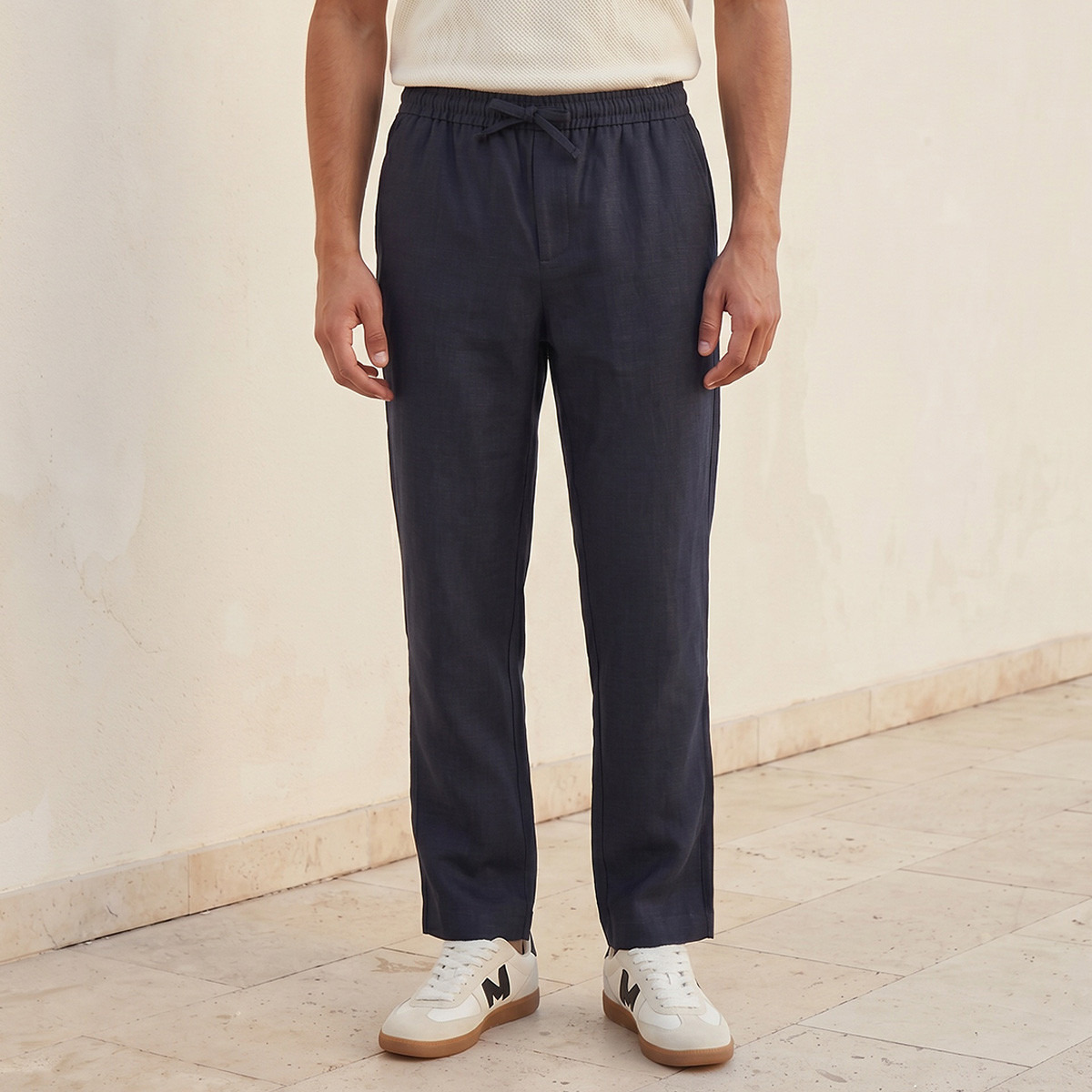 بنطلون بقصة عادية من سبلاش سمارت-men-clothing-bottoms-trousersandchinos-trousers-image-1