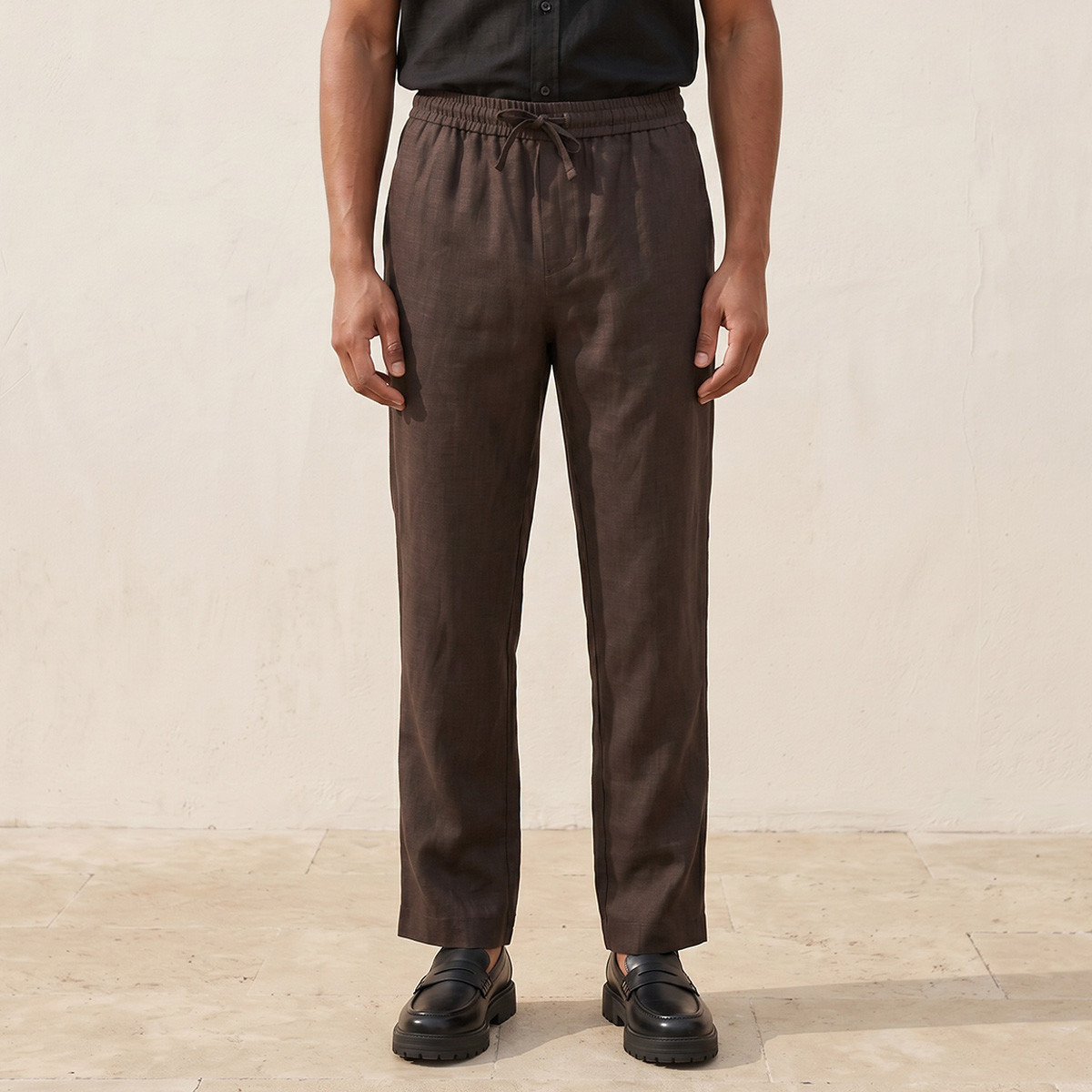 بنطلون بقصة عادية من سبلاش سمارت-men-clothing-bottoms-trousersandchinos-trousers-image-1