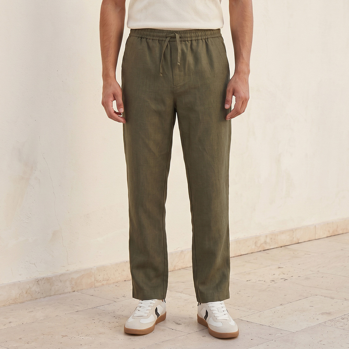 بنطلون بقصة عادية من سبلاش سمارت-men-clothing-bottoms-trousersandchinos-trousers-image-1
