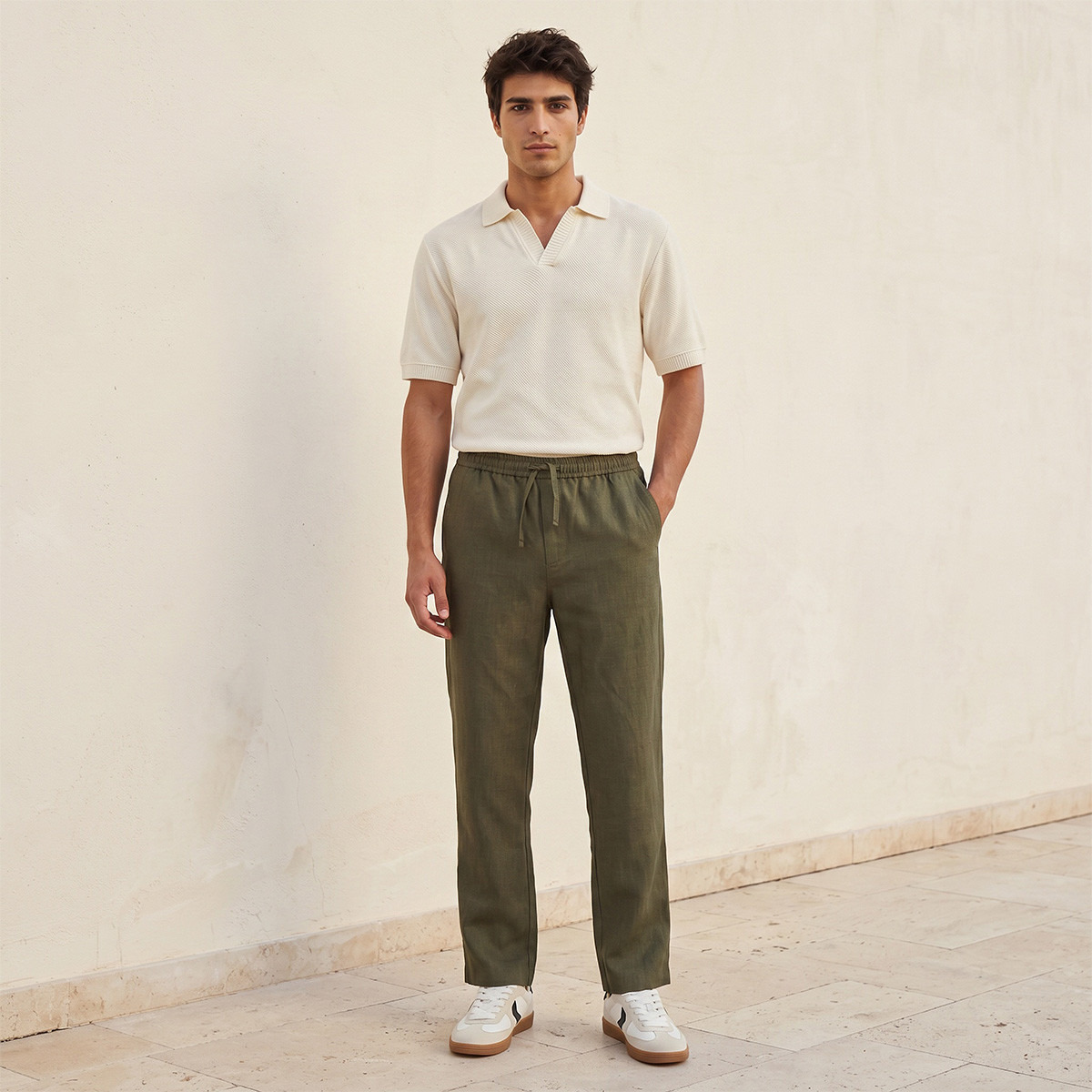 بنطلون بقصة عادية من سبلاش سمارت-men-clothing-bottoms-trousersandchinos-trousers-image-3