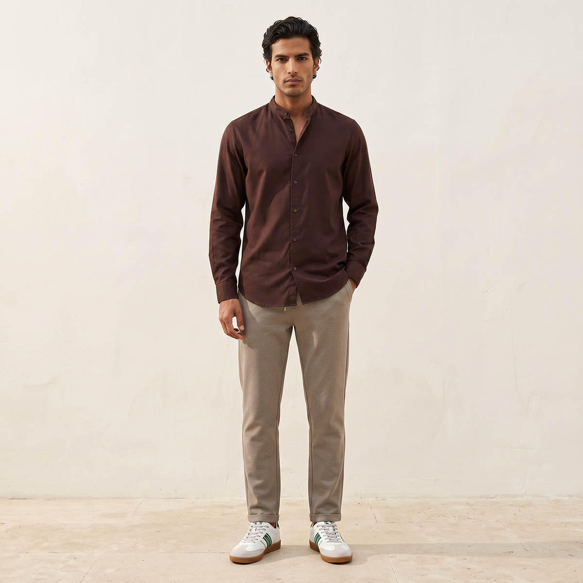 قميص بارز الملمس بقصّة عادية من سبلاش سمارت-men-clothing-shirts-image-3