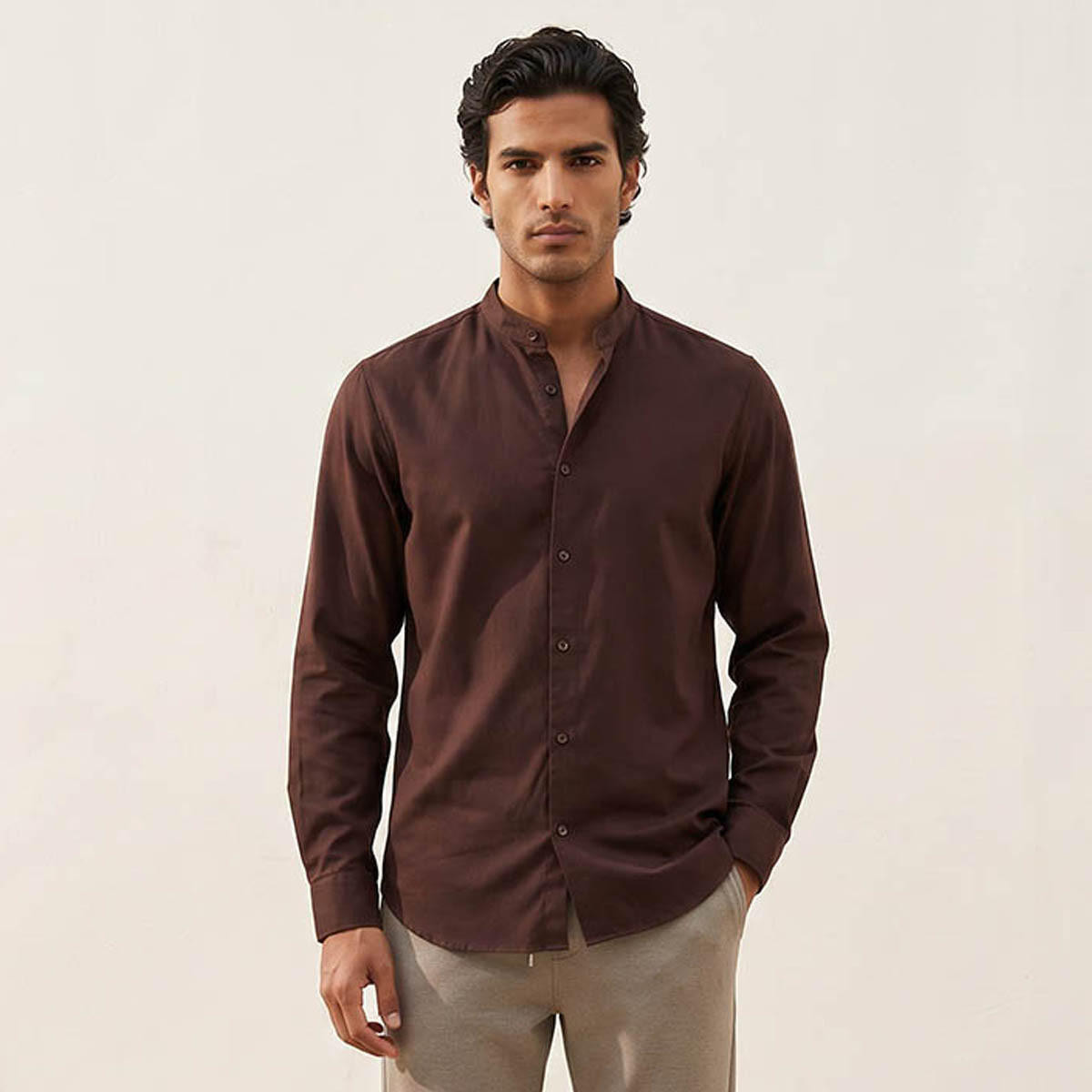 قميص بارز الملمس بقصّة عادية من سبلاش سمارت-men-clothing-shirts-image-5