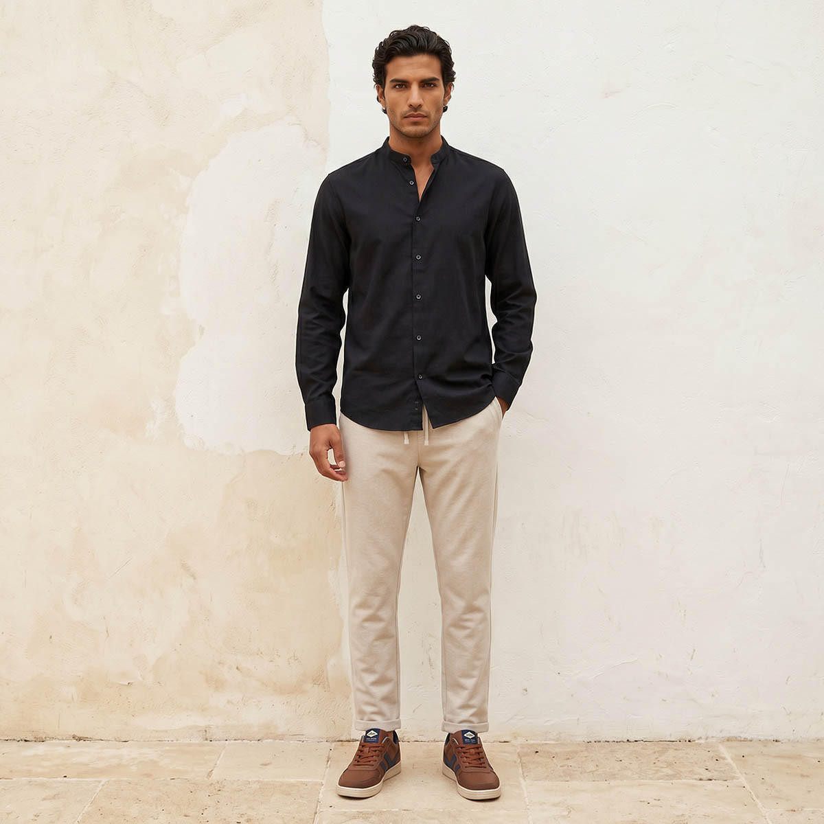 قميص بارز الملمس بقصّة عادية من سبلاش سمارت-men-clothing-shirts-image-3