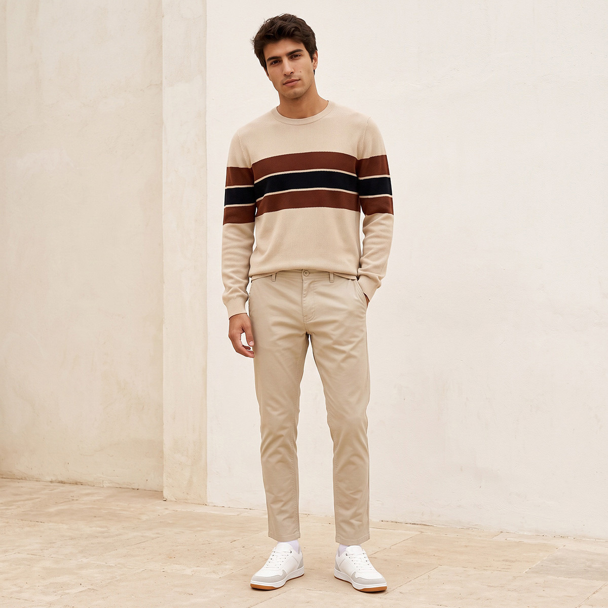 بنطلون تشينو بقصة ضيقة سليم من سبلاش سمارت-men-clothing-bottoms-trousersandchinos-chinos-image-2
