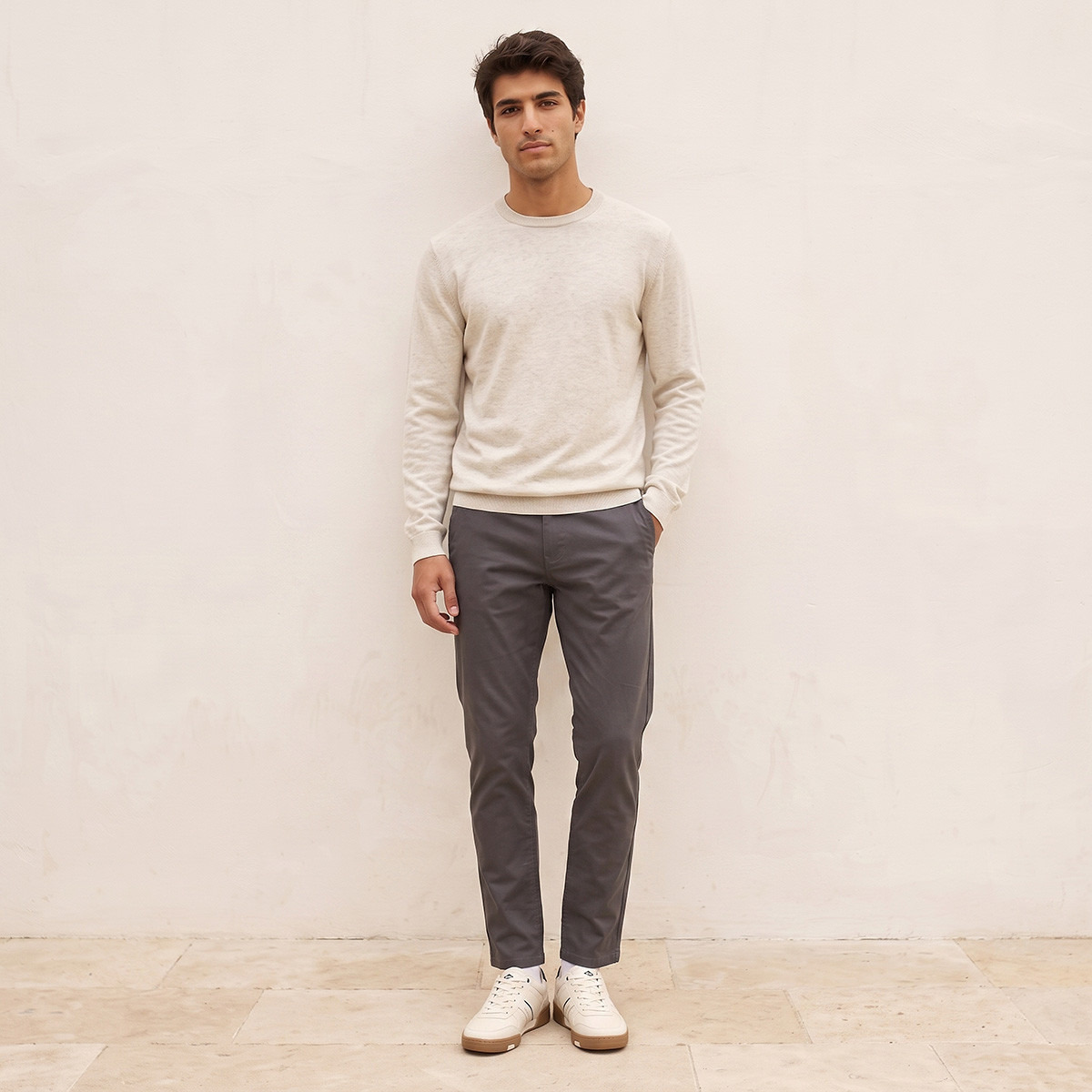 بنطلون تشينو بقصة ضيقة سليم من سبلاش سمارت-men-clothing-bottoms-trousersandchinos-chinos-image-2