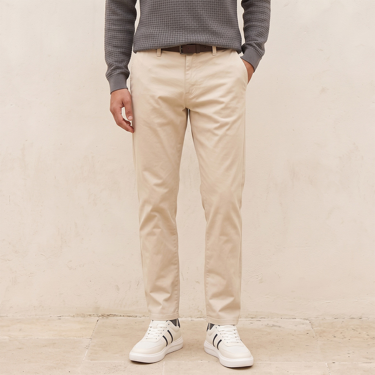 Splash Smart Slim Fit Chinos with Belt-men-clothing-bottoms-trousersandchinos-chinos-image-1