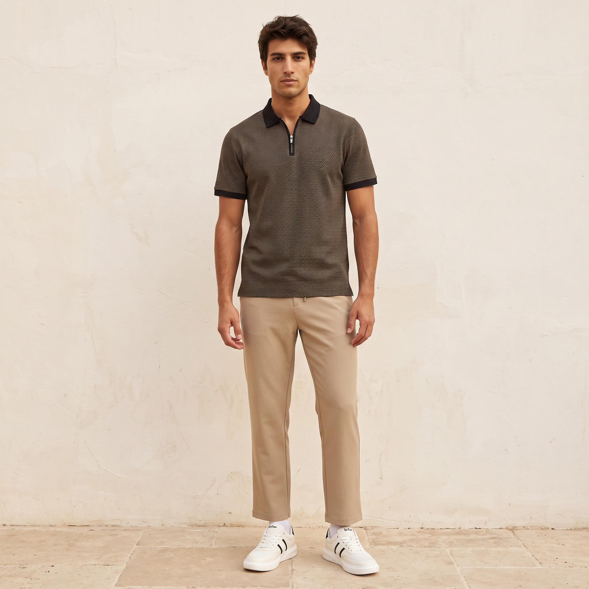 تيشيرت بولو بطبعات هندسية وأكمام قصيرة من سبلاش سمارت-men-clothing-tshirtsandpolos-polos-image-2