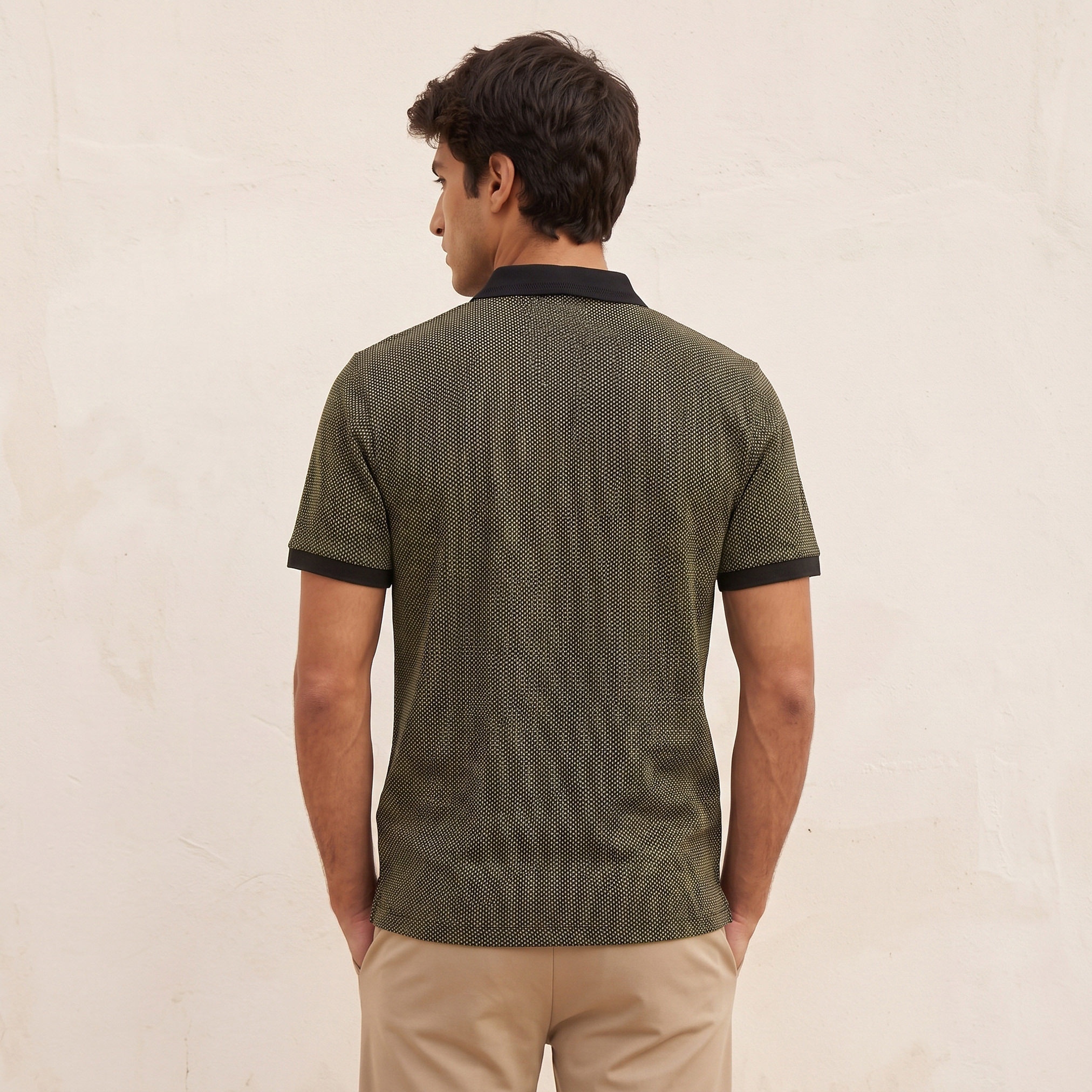تيشيرت بولو بطبعات هندسية وأكمام قصيرة من سبلاش سمارت-men-clothing-tshirtsandpolos-polos-image-3
