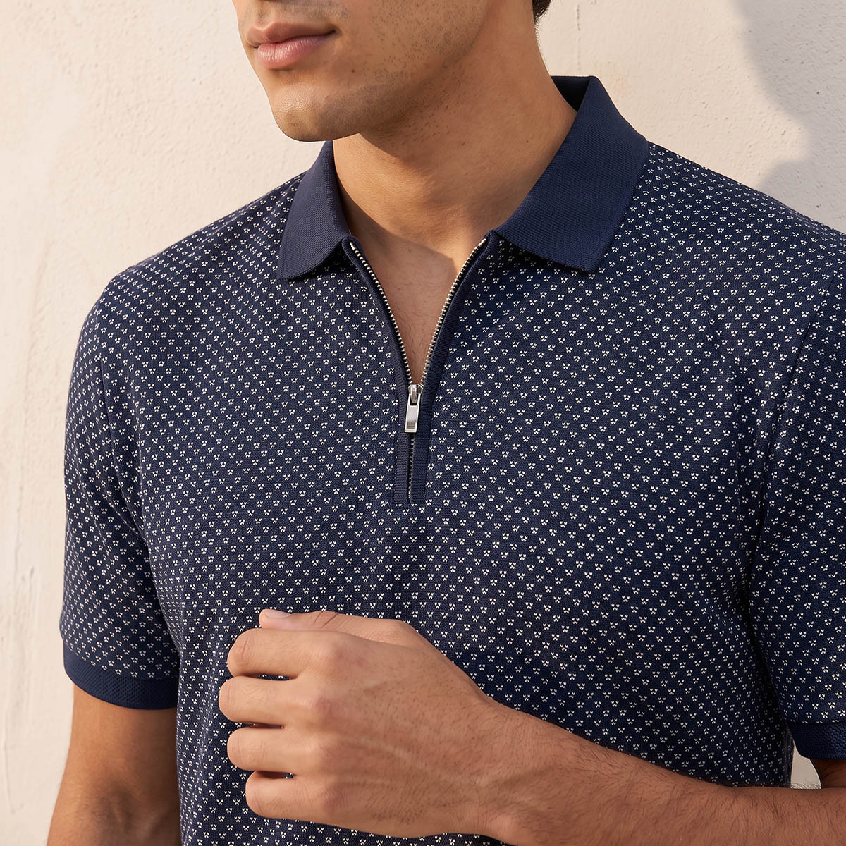 Splash Smart Short Sleeves Geometric Print Polo T-shirt-men-clothing-tshirtsandpolos-polos-image-2