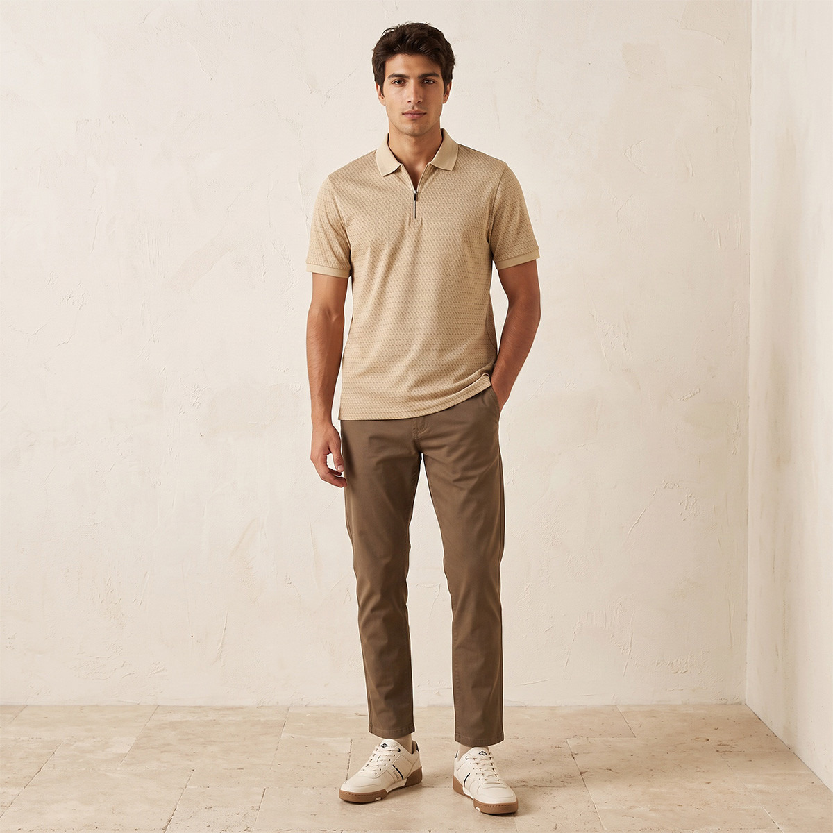 Splash Smart Short Sleeves Geometric Print Polo T-shirt-men-clothing-tshirtsandpolos-polos-image-2