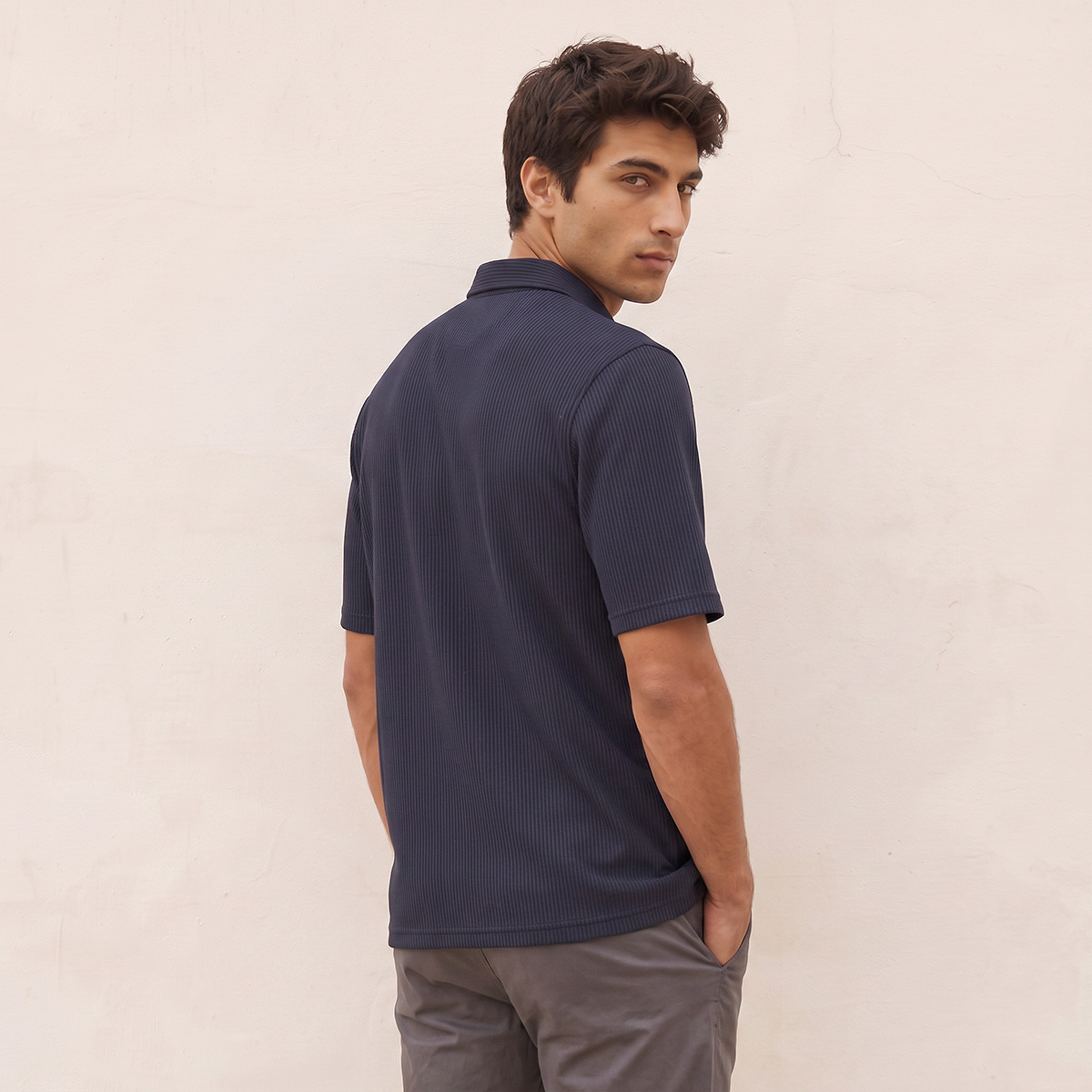 Splash Smart Textured Short Sleeves Shirt-men-clothing-shirts-image-3